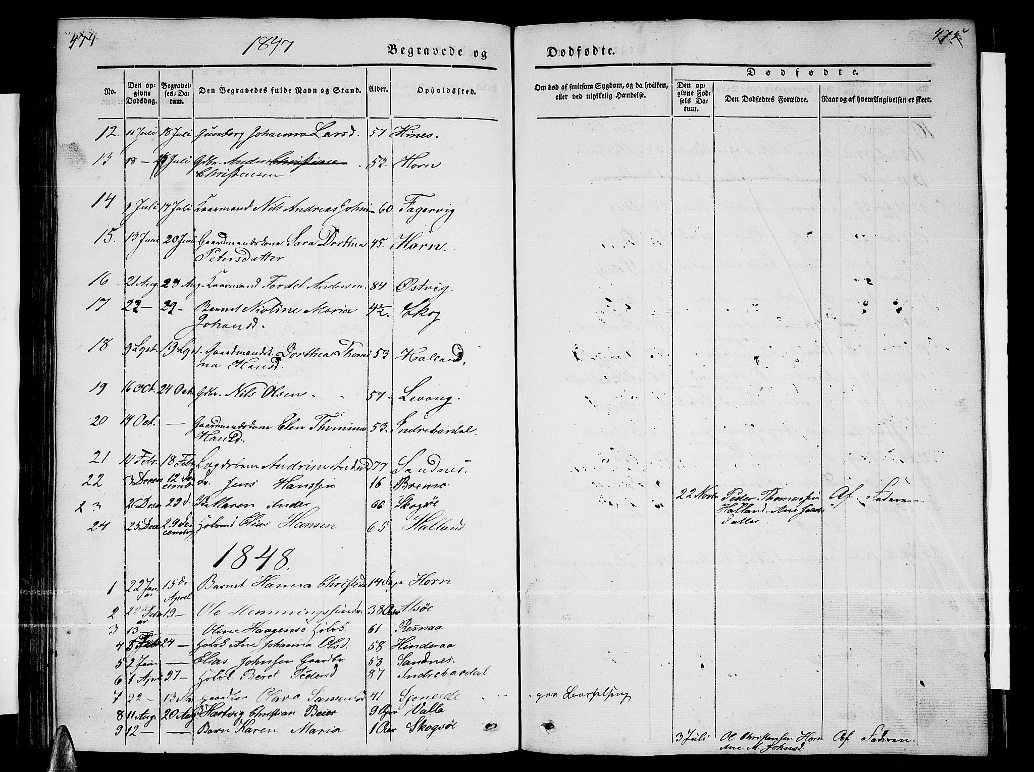 Ministerialprotokoller, klokkerbøker og fødselsregistre - Nordland, AV/SAT-A-1459/838/L0555: Parish register (copy) no. 838C02, 1842-1861, p. 474-475