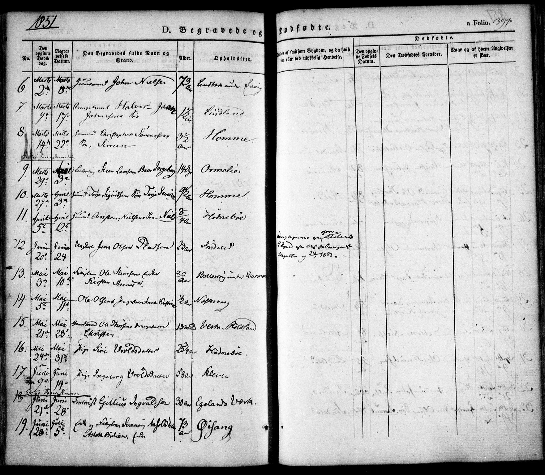 Søndeled sokneprestkontor, AV/SAK-1111-0038/F/Fa/L0002: Parish register (official) no. A 2, 1839-1860, p. 397