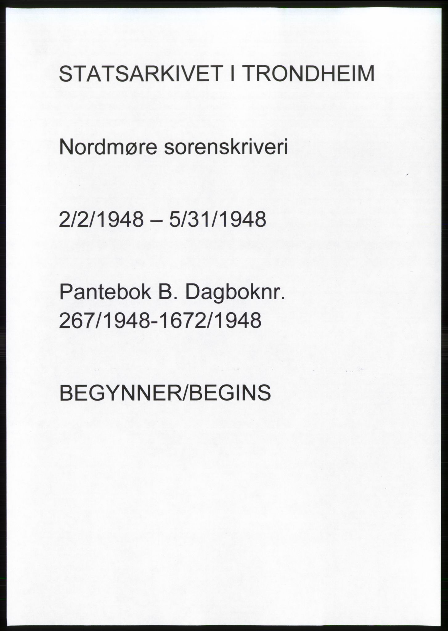 Nordmøre sorenskriveri, AV/SAT-A-4132/1/2/2Ca: Mortgage book no. B98, 1948-1948