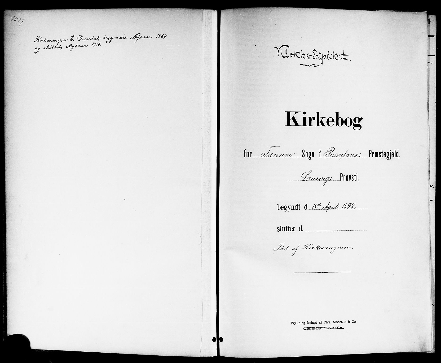 Brunlanes kirkebøker, SAKO/A-342/G/Ga/L0004: Parish register (copy) no. I 4, 1898-1921