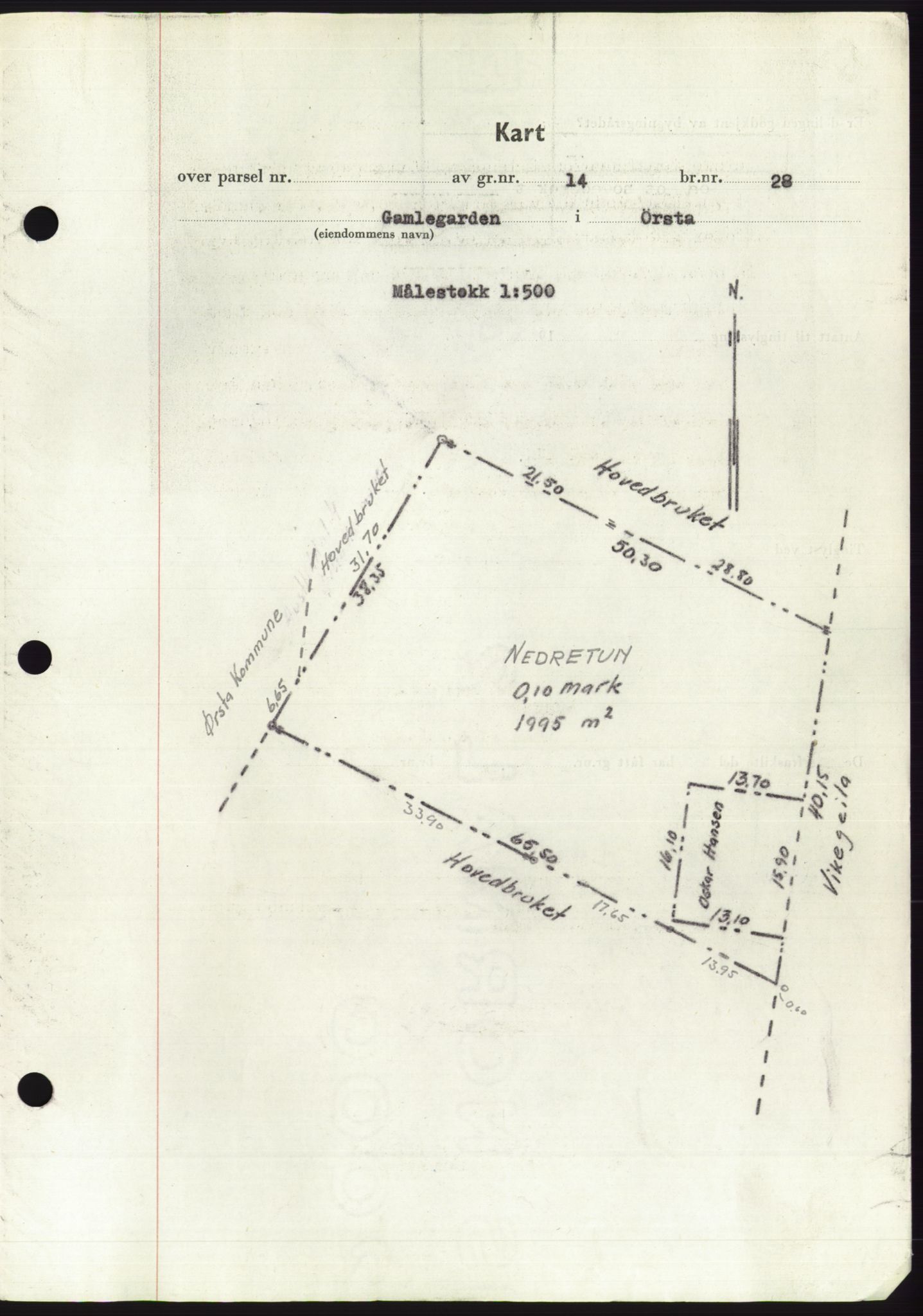 Søre Sunnmøre sorenskriveri, AV/SAT-A-4122/1/2/2C/L0094: Mortgage book no. 20A, 1953-1953, Diary no: : 1057/1953