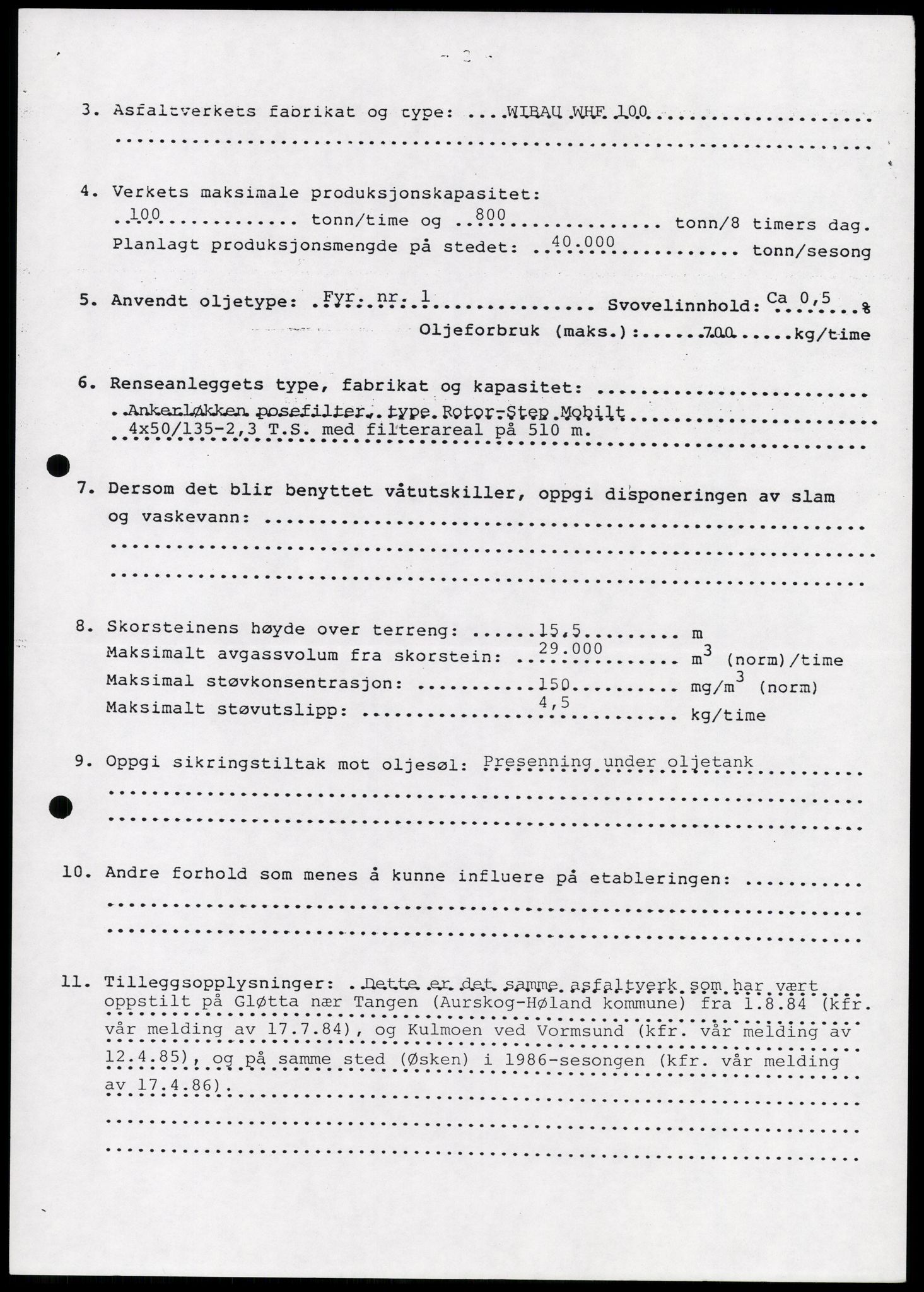 Statens forurensningstilsyn, hovedkontoret, AV/RA-S-4136/1/D/Da/L0493: Konsesjonssaker, 1985-1993, p. 256
