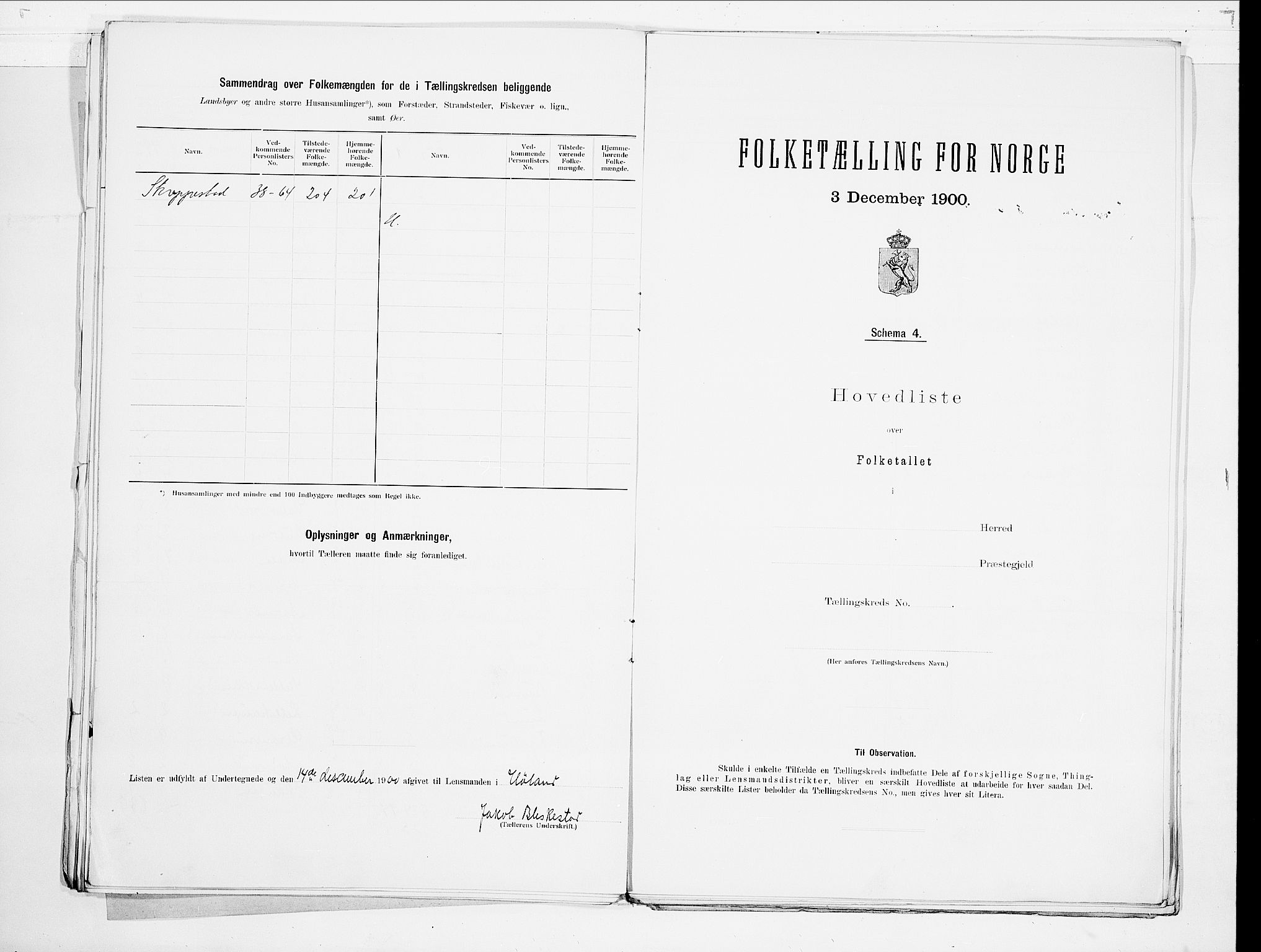 SAO, 1900 census for Høland, 1900, p. 16