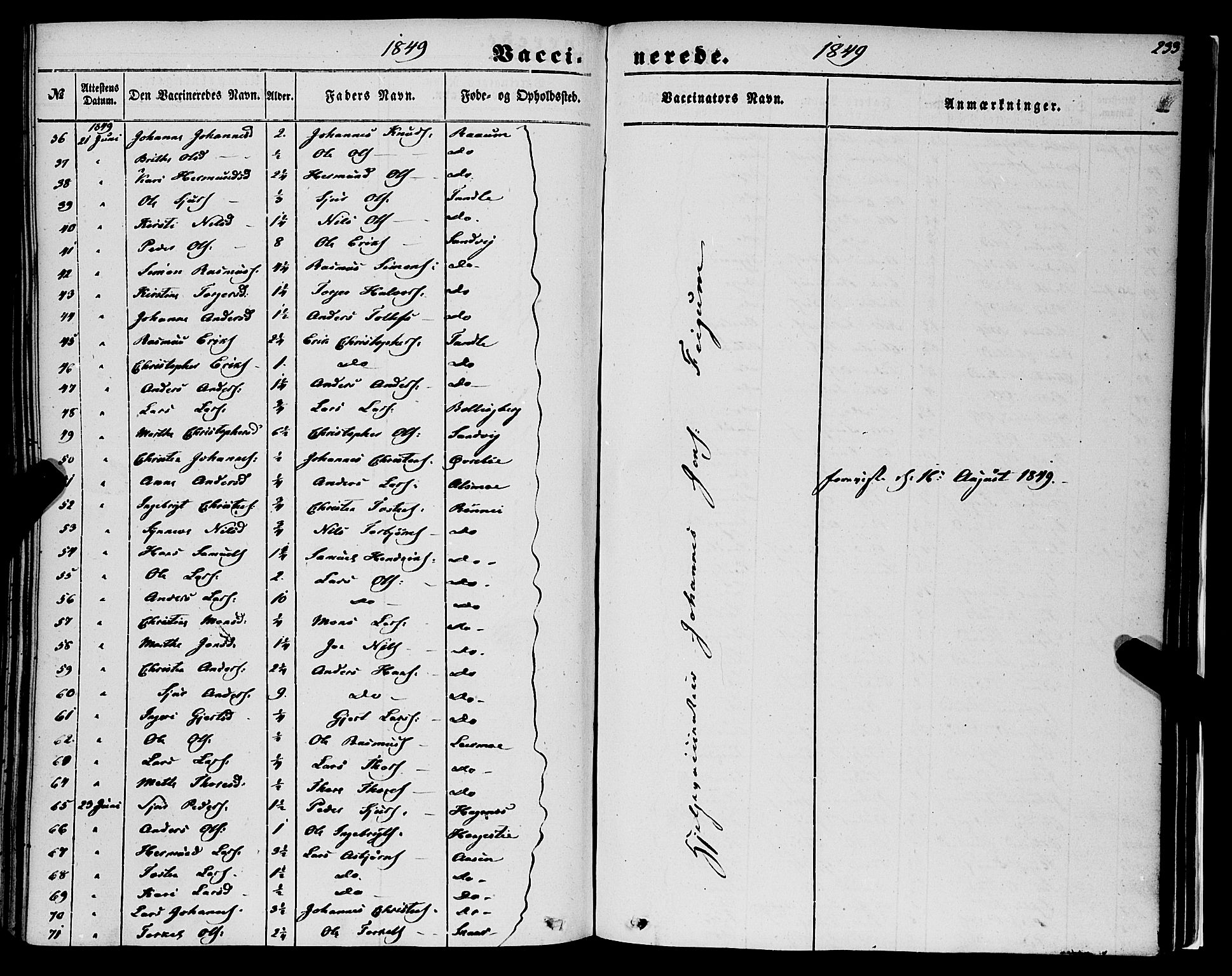 Luster sokneprestembete, SAB/A-81101/H/Haa/Haaa/L0007: Parish register (official) no. A 7, 1849-1859, p. 233