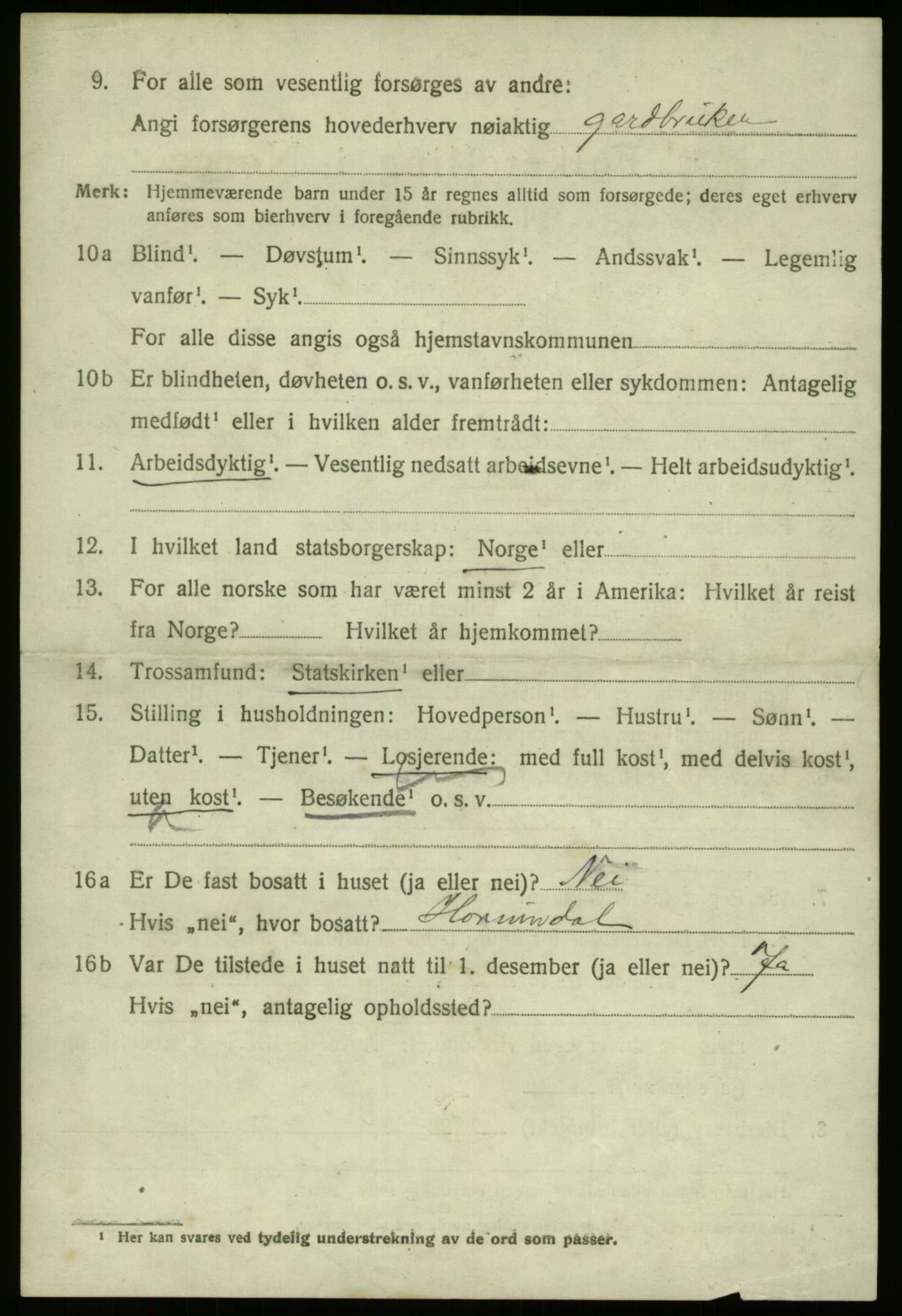 SAB, 1920 census for Eid, 1920, p. 6033