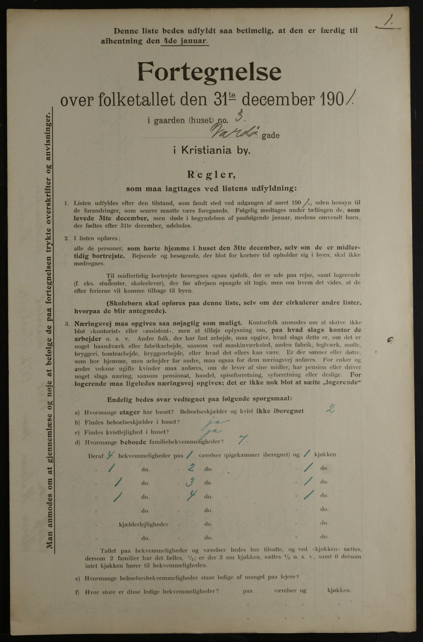 OBA, Municipal Census 1901 for Kristiania, 1901, p. 18703