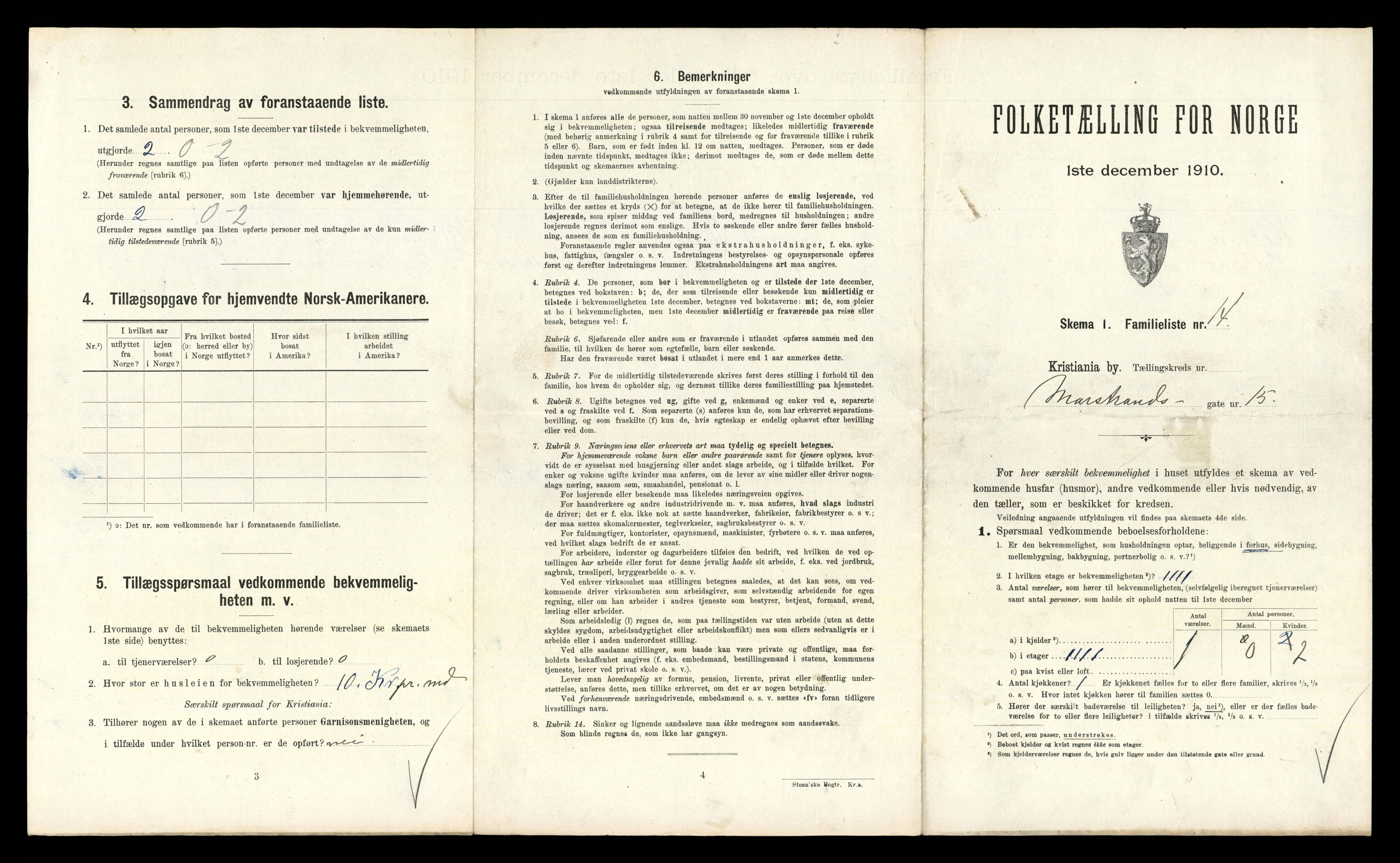 RA, 1910 census for Kristiania, 1910, p. 63167