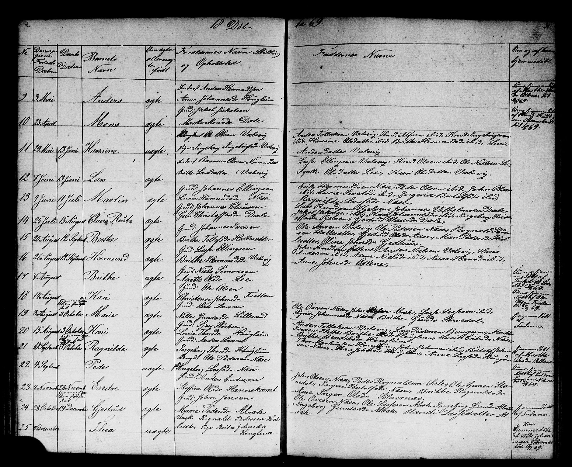 Vik sokneprestembete, SAB/A-81501: Parish register (copy) no. B 1, 1847-1877, p. 31