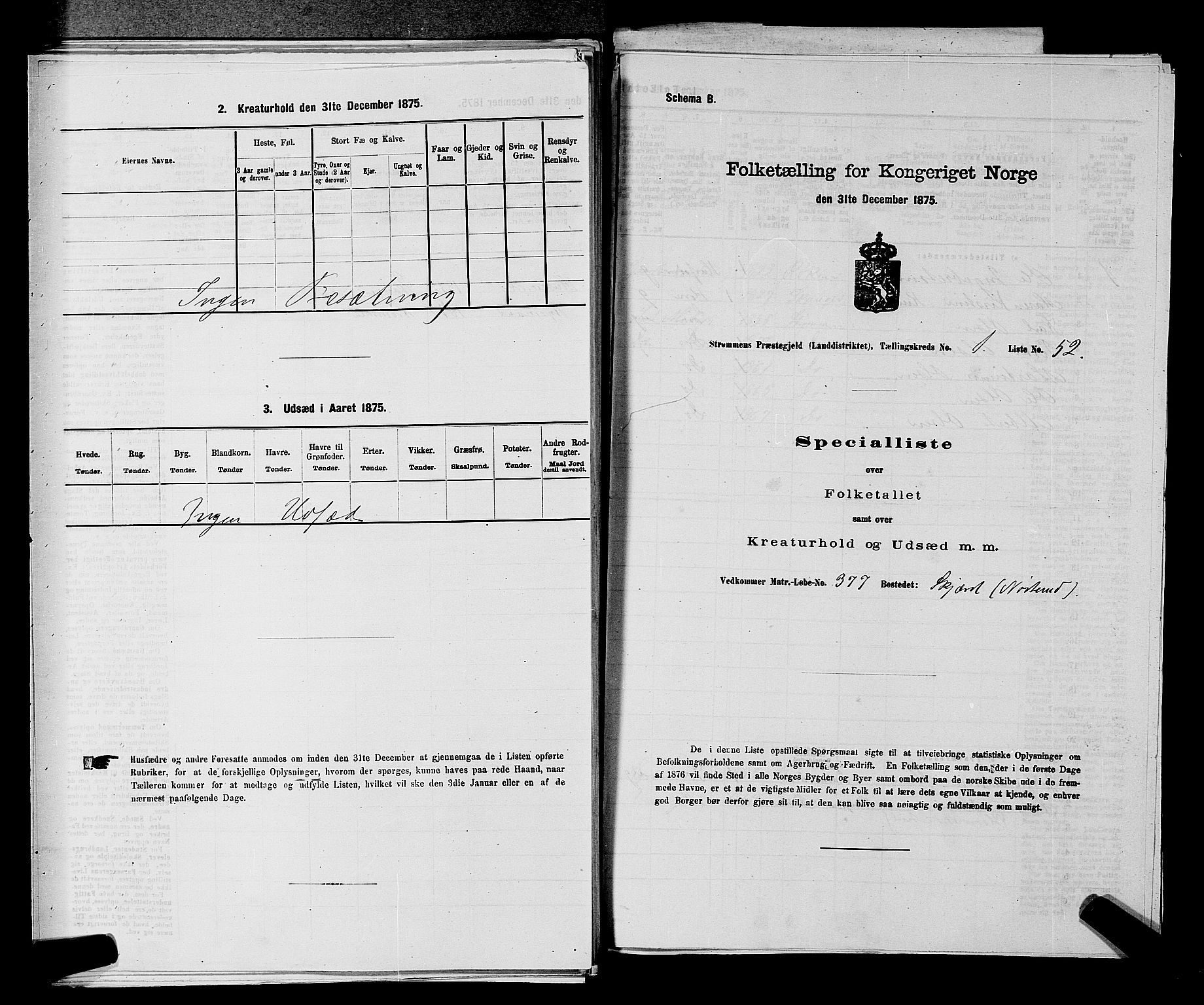 SAKO, 1875 census for 0711L Strømm/Strømm, 1875, p. 147