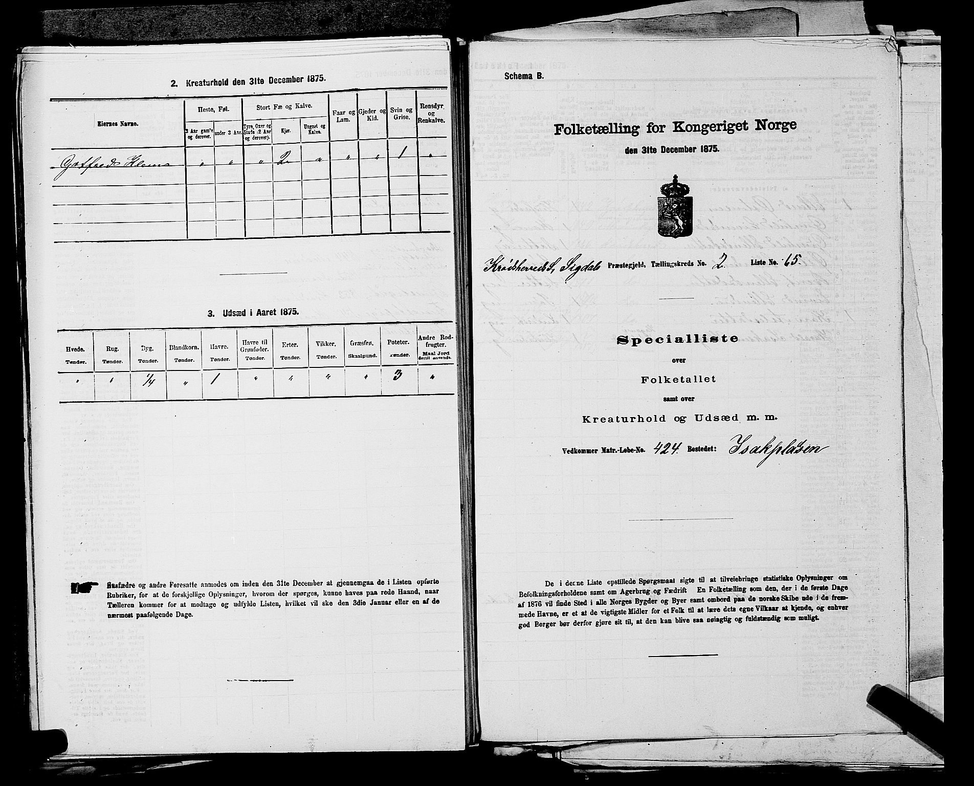 SAKO, 1875 census for 0621P Sigdal, 1875, p. 1472