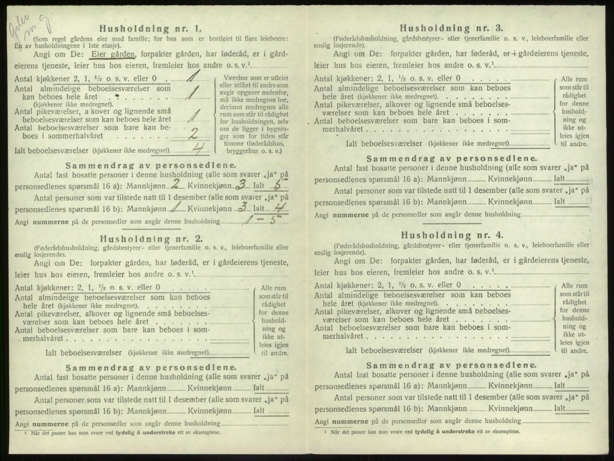 SAB, 1920 census for Naustdal, 1920, p. 504