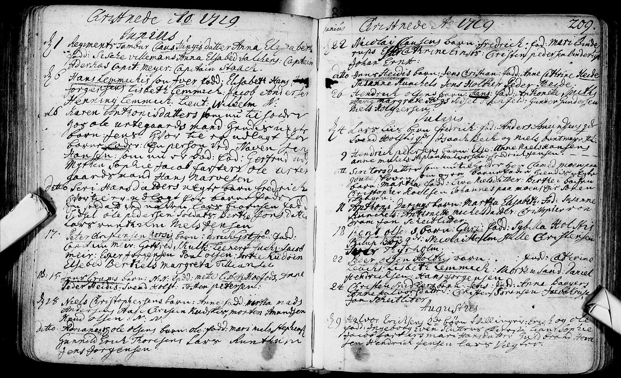 Bragernes kirkebøker, AV/SAKO-A-6/F/Fa/L0003: Parish register (official) no. I 3, 1706-1734, p. 209