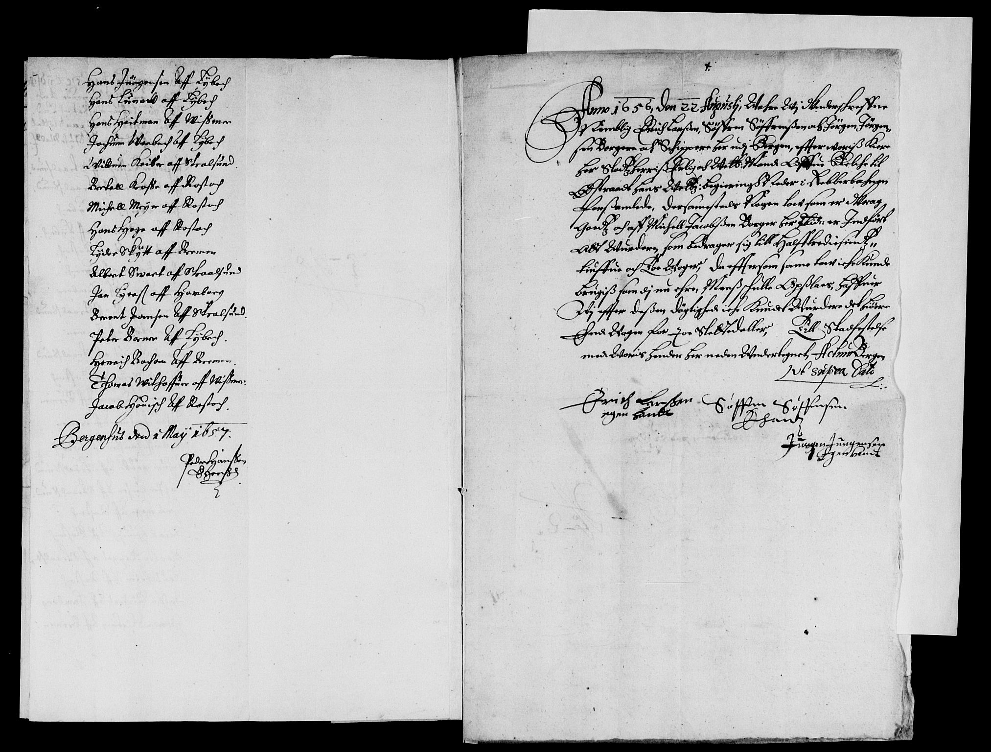 Rentekammeret inntil 1814, Reviderte regnskaper, Lensregnskaper, AV/RA-EA-5023/R/Rb/Rbt/L0134: Bergenhus len, 1656-1657