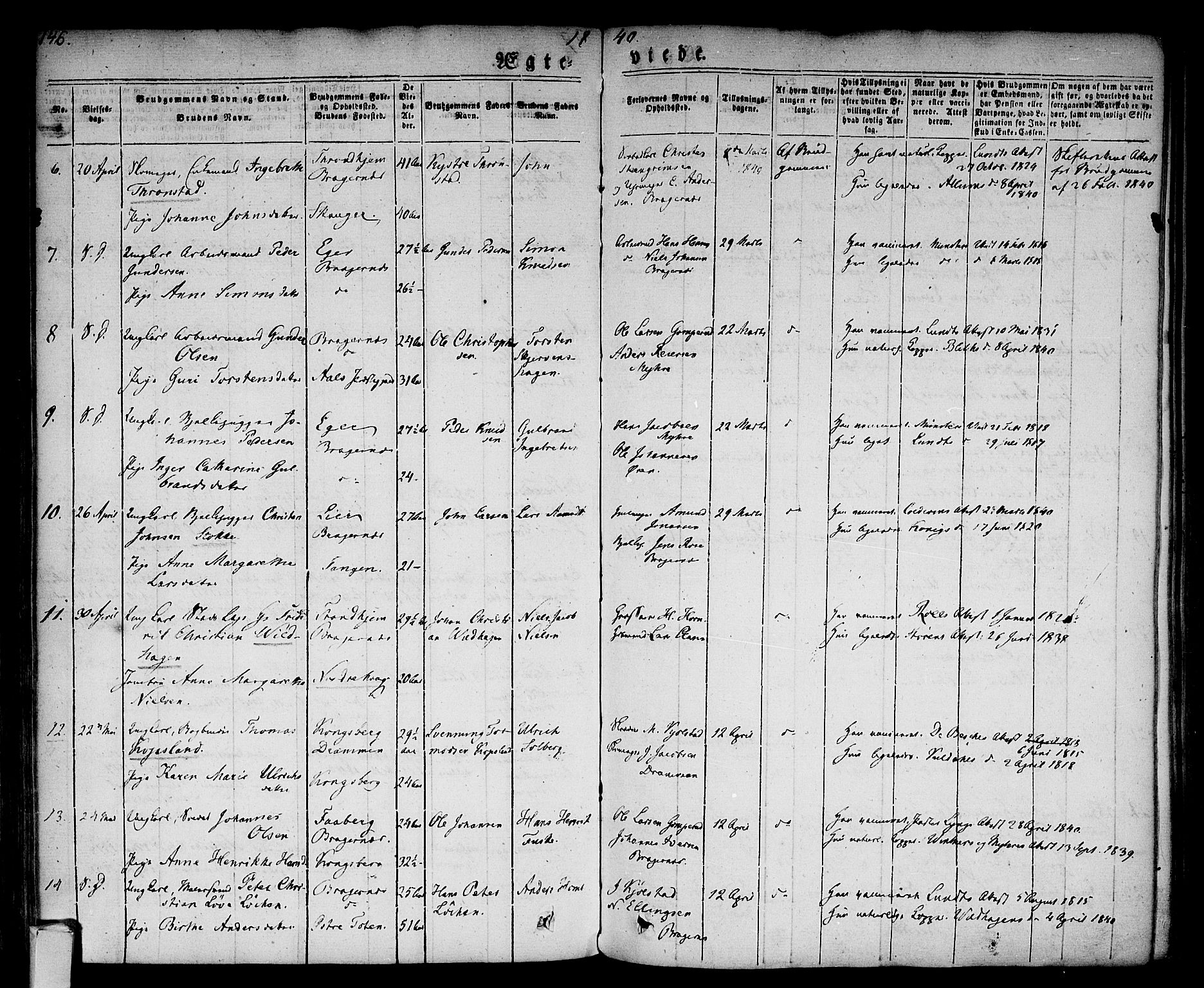 Bragernes kirkebøker, AV/SAKO-A-6/F/Fc/L0001: Parish register (official) no. III 1, 1830-1853, p. 146