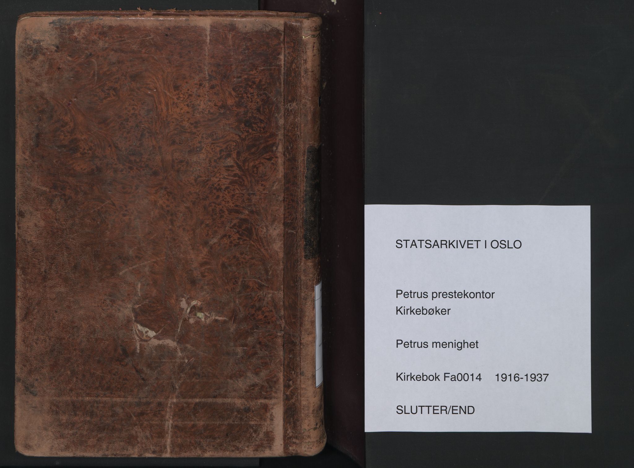 Petrus prestekontor Kirkebøker, SAO/A-10872/F/Fa/L0014: Parish register (official) no. 14, 1916-1937