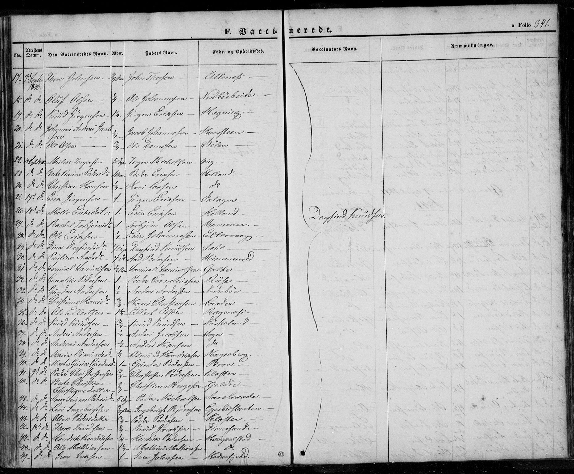Rennesøy sokneprestkontor, SAST/A -101827/H/Ha/Haa/L0005: Parish register (official) no. A 5, 1838-1859, p. 341