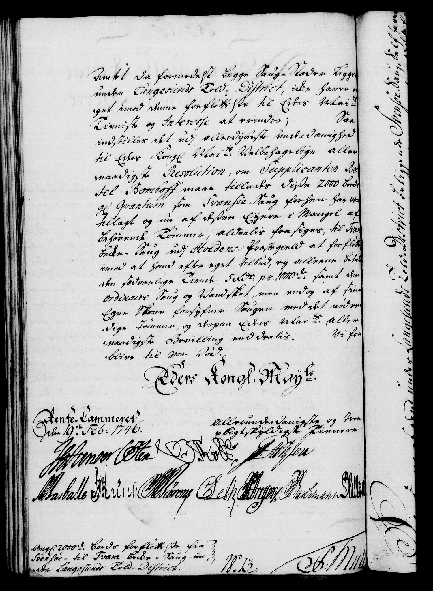 Rentekammeret, Kammerkanselliet, RA/EA-3111/G/Gf/Gfa/L0028: Norsk relasjons- og resolusjonsprotokoll (merket RK 52.28), 1745-1746, p. 680