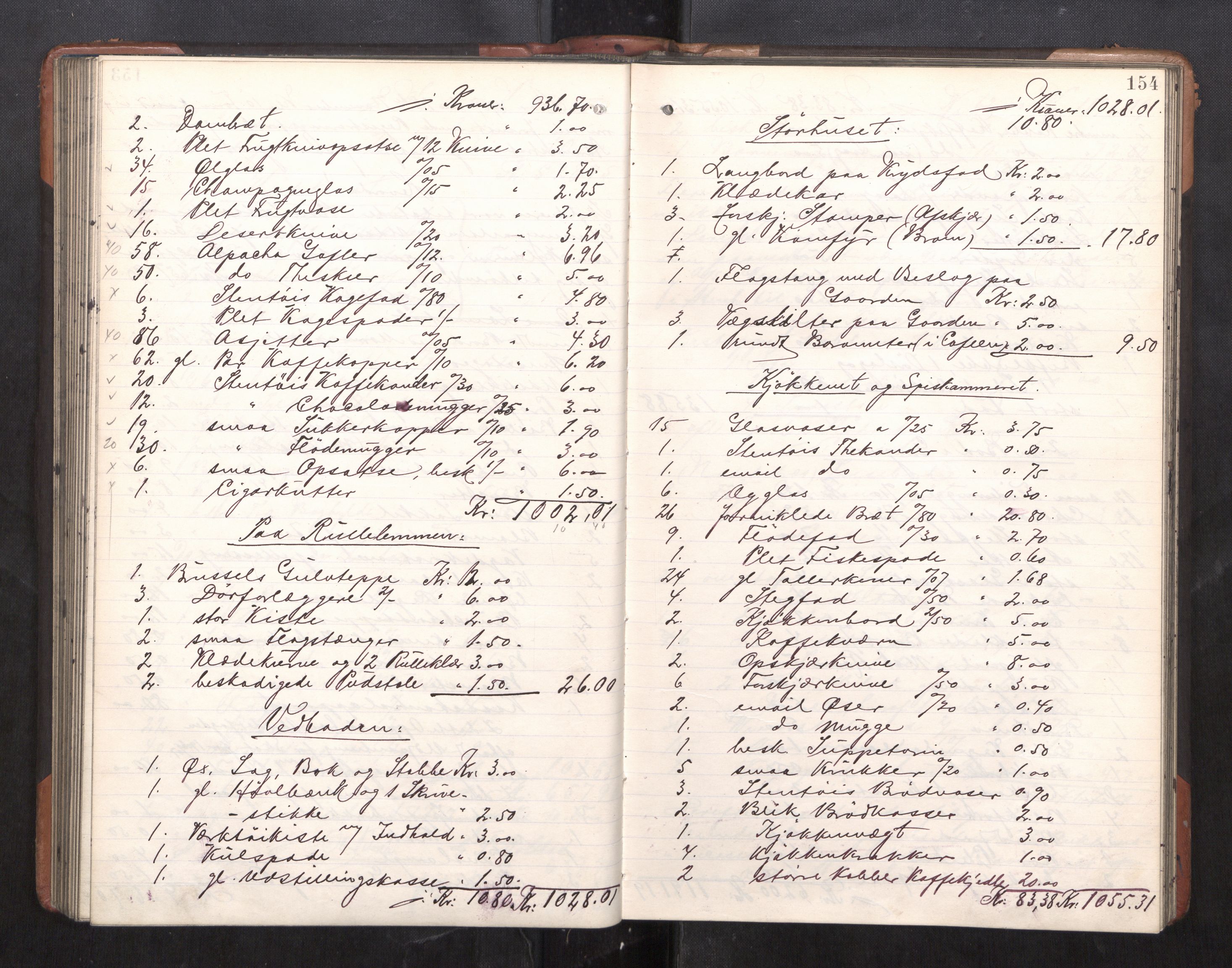 Trondheim byfogd, AV/SAT-A-0003/1/3/3C/L0025: Skifteregistreringsprotokoll - 24/1-14/7. (u/ register), 1906-1909, p. 154