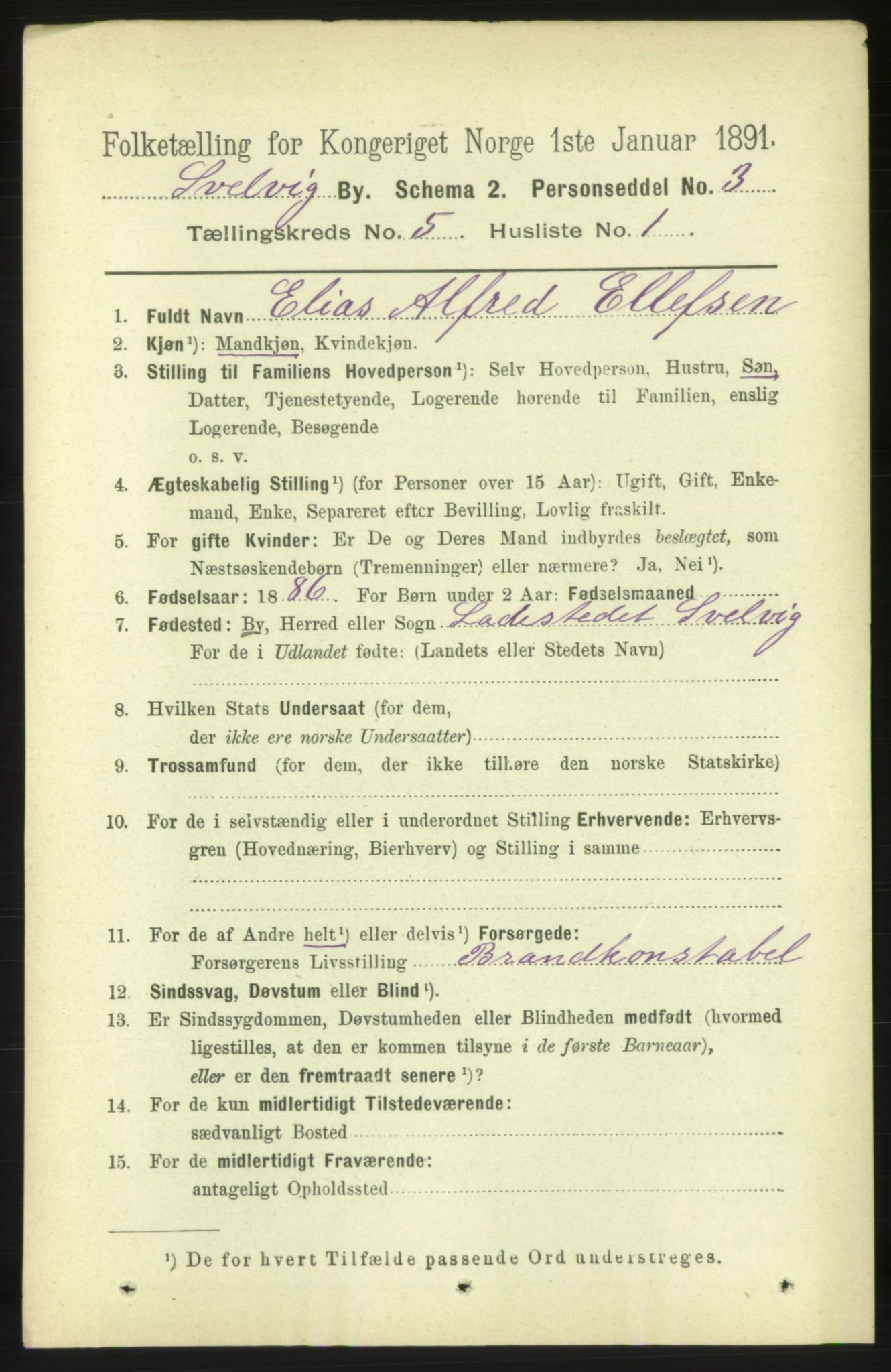 RA, 1891 census for 0701 Svelvik, 1891, p. 1841