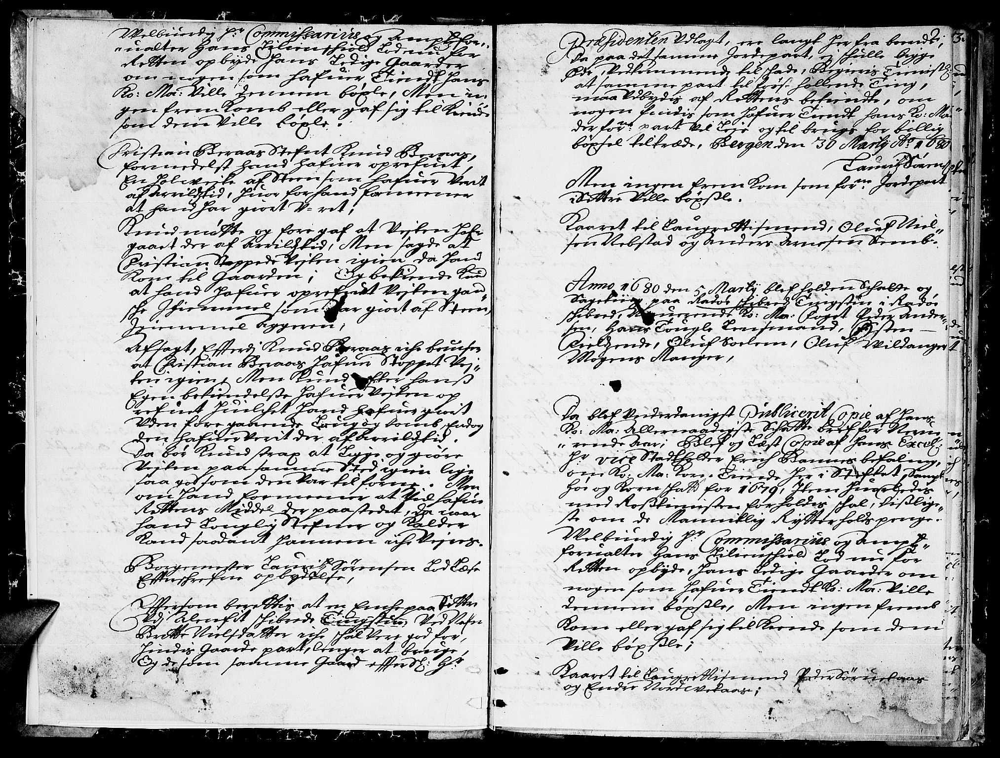 Nordhordland sorenskrivar, SAB/A-2901/1/F/Fa/L0019: Tingbok (justisprotokoll), 1680-1681, p. 1b-2a