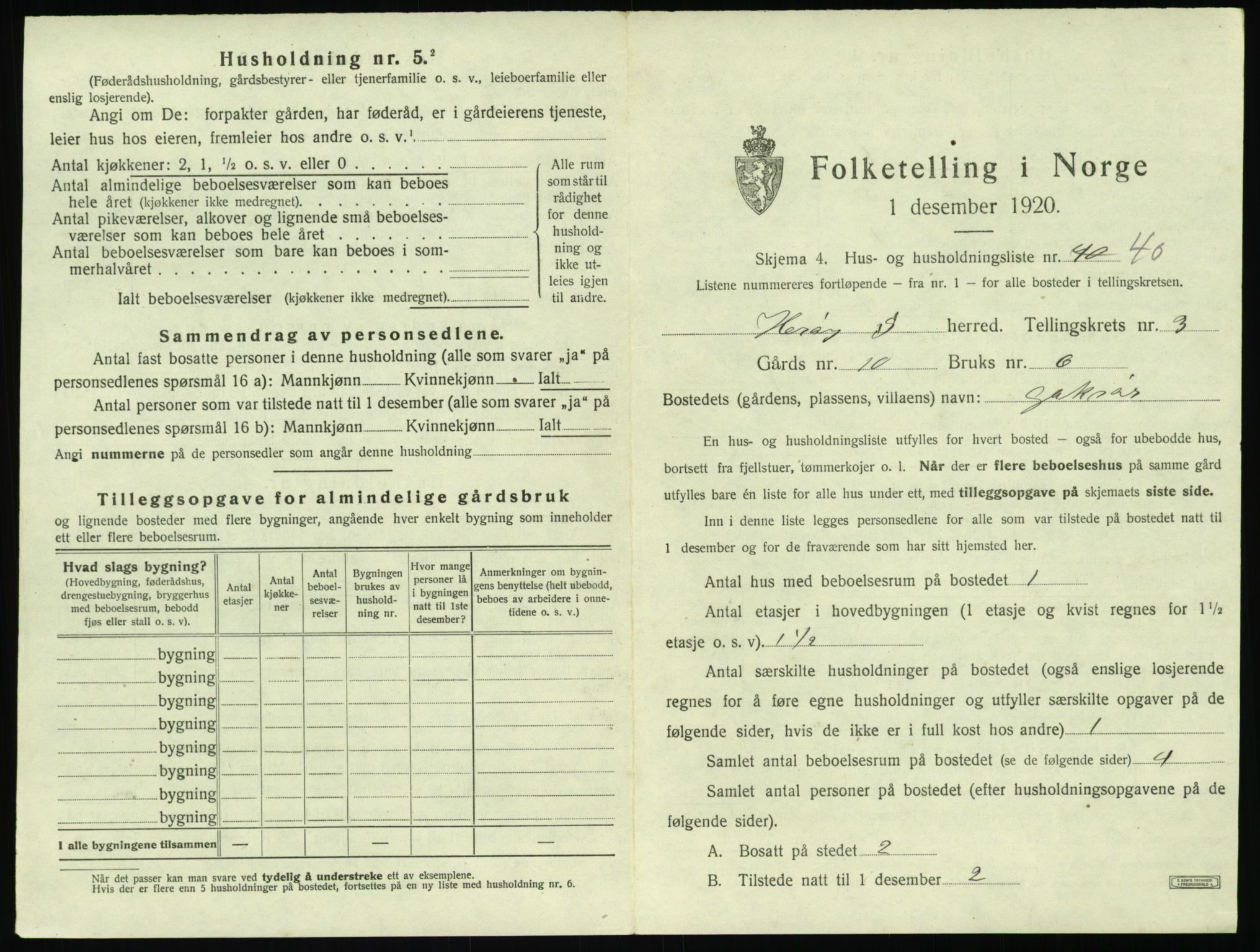 SAT, 1920 census for Herøy (MR), 1920, p. 259