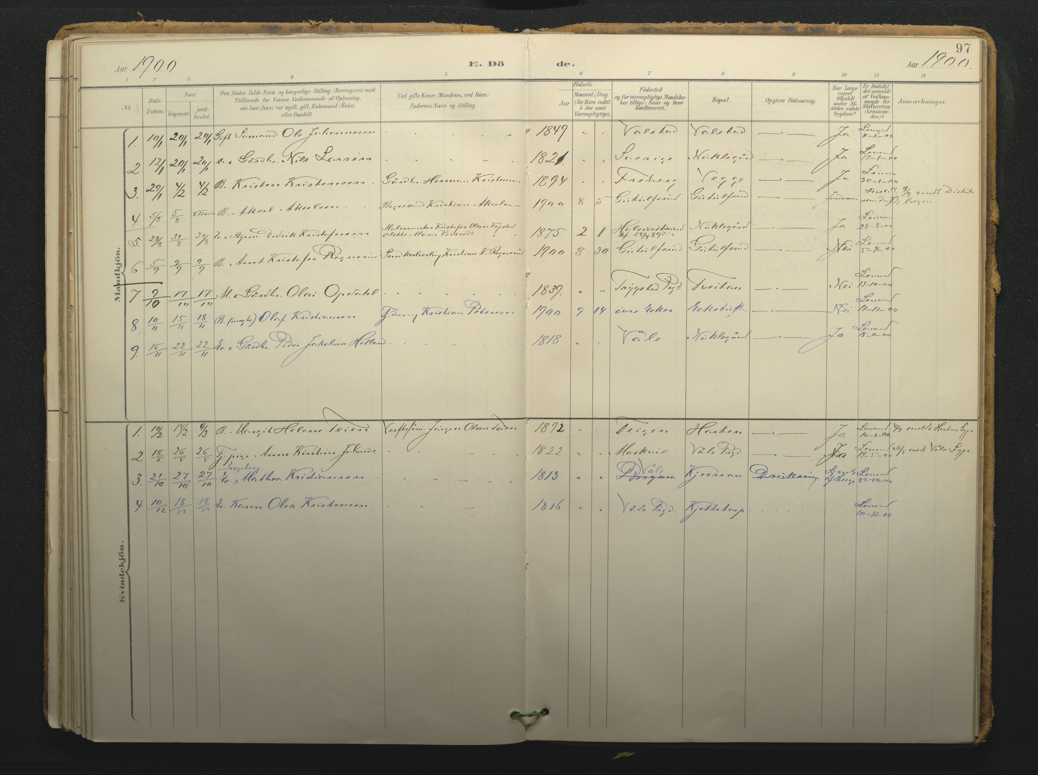 Borre kirkebøker, AV/SAKO-A-338/F/Fc/L0003: Parish register (official) no. III 3, 1896-1919, p. 97