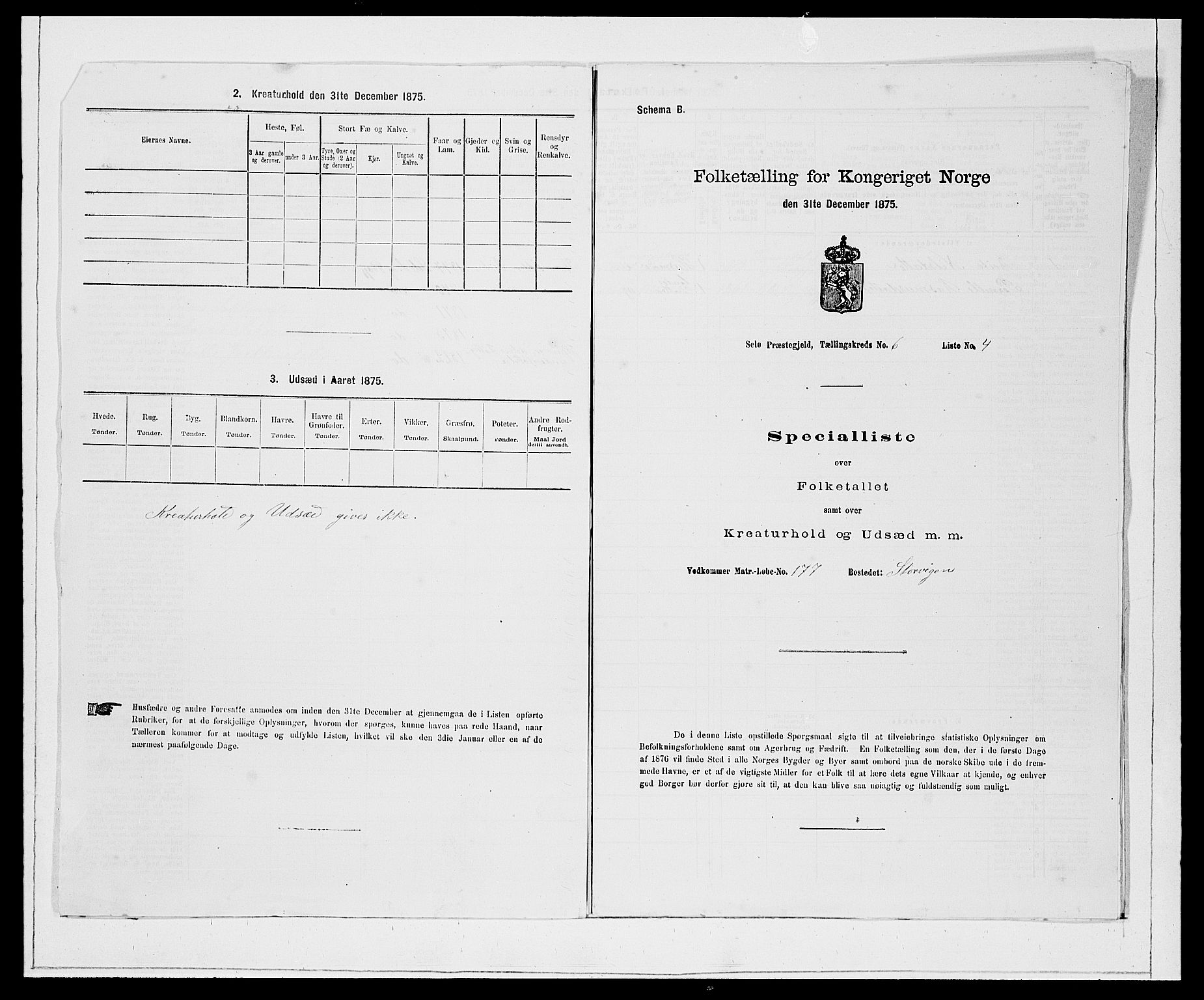 SAB, 1875 Census for 1441P Selje, 1875, p. 708