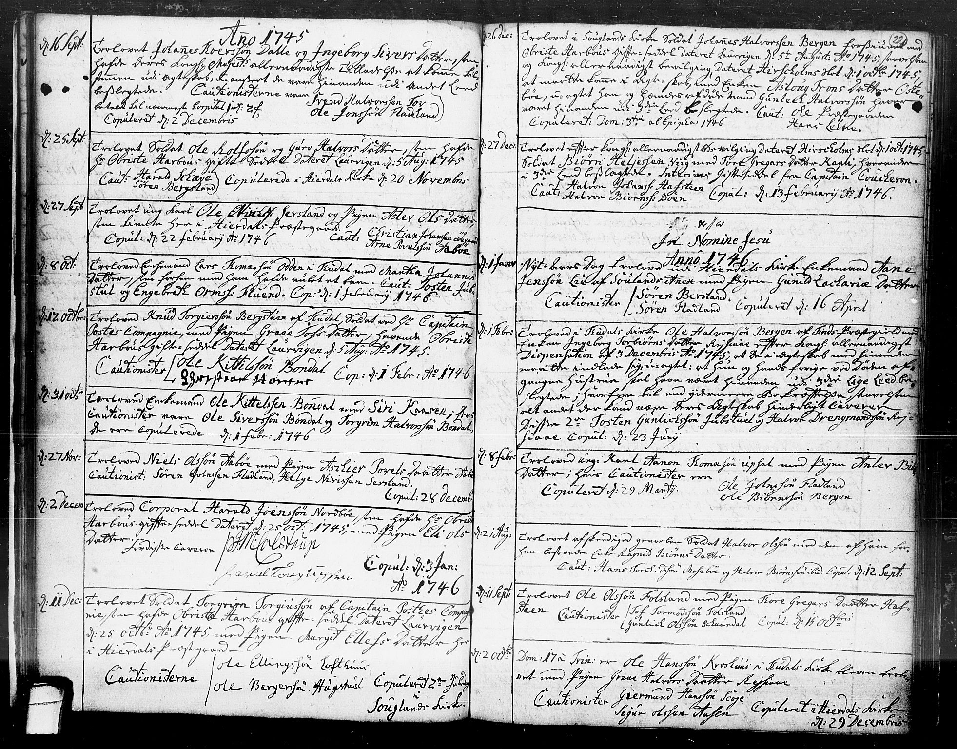 Hjartdal kirkebøker, SAKO/A-270/F/Fa/L0004: Parish register (official) no. I 4, 1727-1795, p. 22