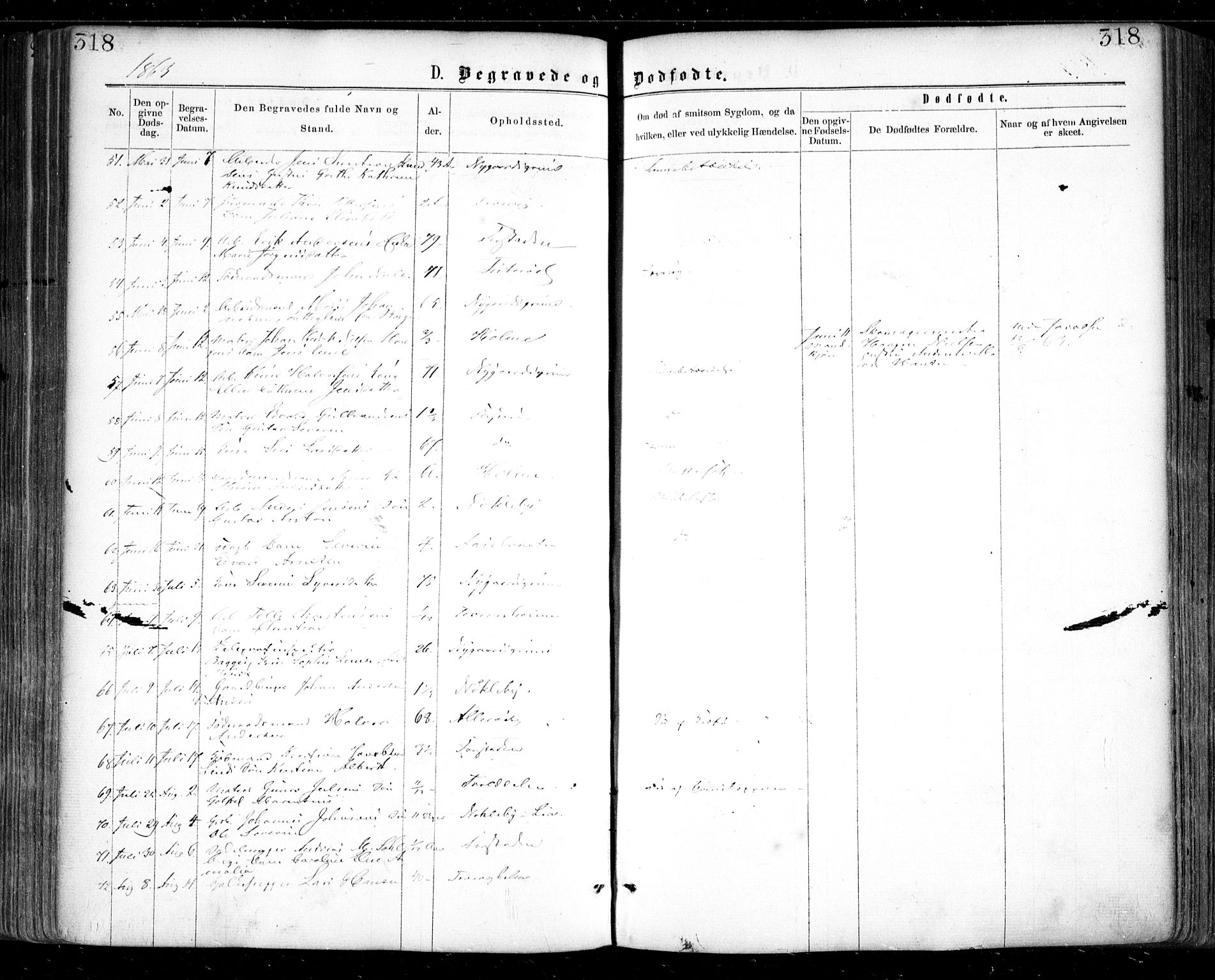 Glemmen prestekontor Kirkebøker, AV/SAO-A-10908/F/Fa/L0008: Parish register (official) no. 8, 1862-1871, p. 318