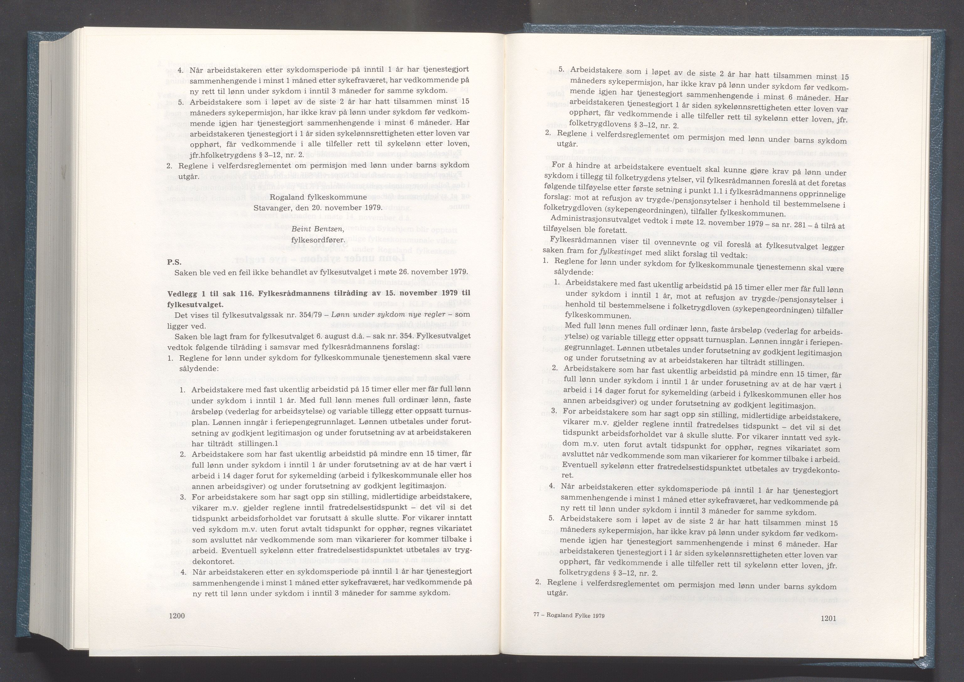 Rogaland fylkeskommune - Fylkesrådmannen , IKAR/A-900/A/Aa/Aaa/L0099: Møtebok , 1979, p. 1200-1201