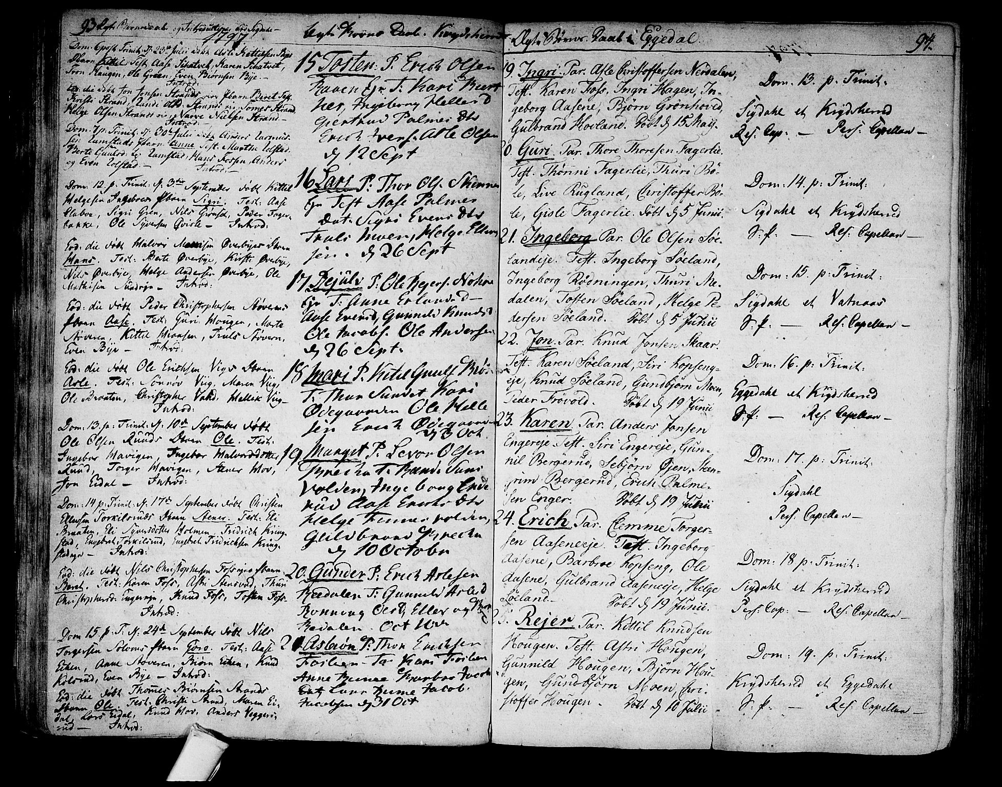 Sigdal kirkebøker, AV/SAKO-A-245/F/Fa/L0003: Parish register (official) no. I 3, 1793-1811, p. 93-94