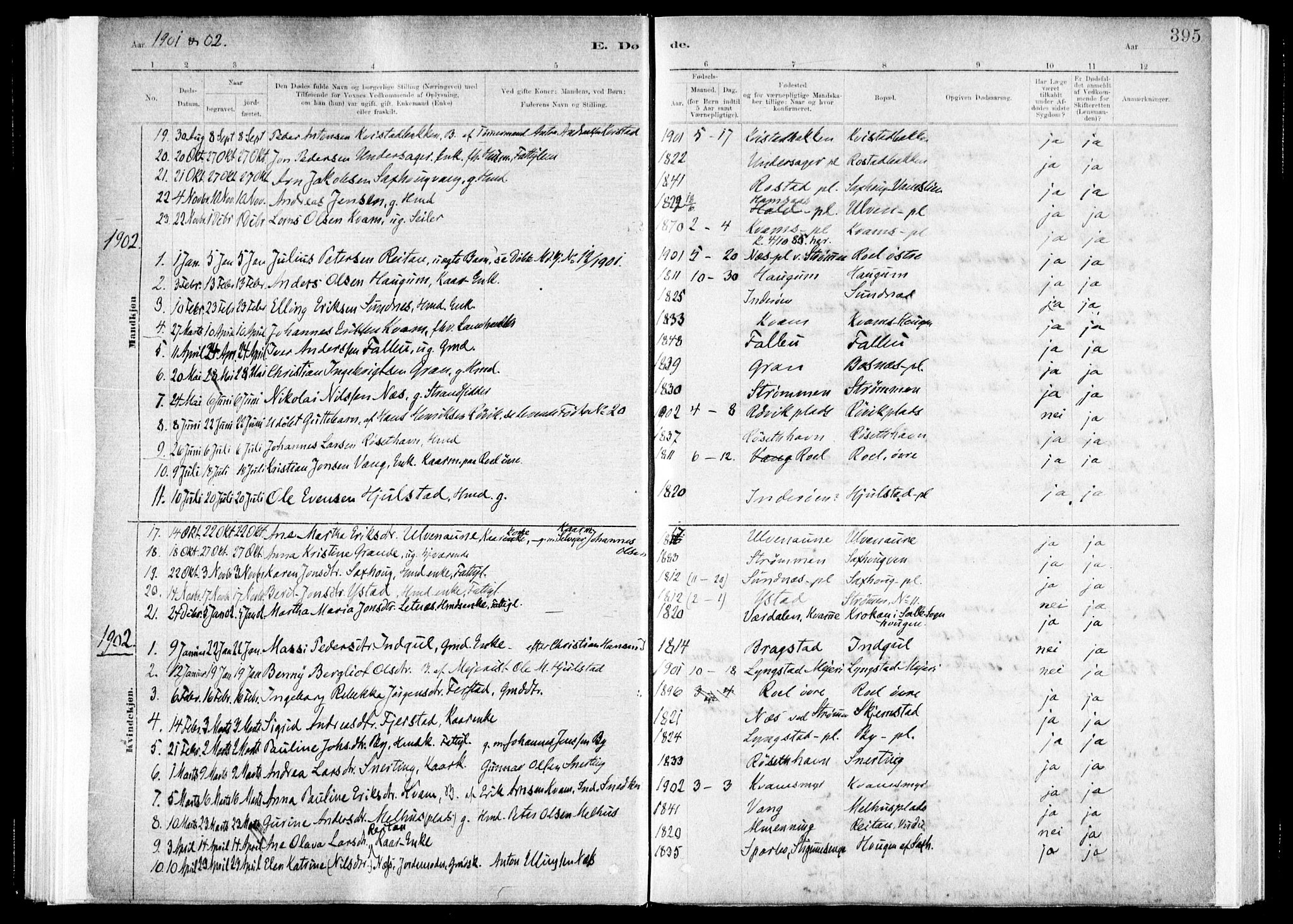 Ministerialprotokoller, klokkerbøker og fødselsregistre - Nord-Trøndelag, SAT/A-1458/730/L0285: Parish register (official) no. 730A10, 1879-1914, p. 395