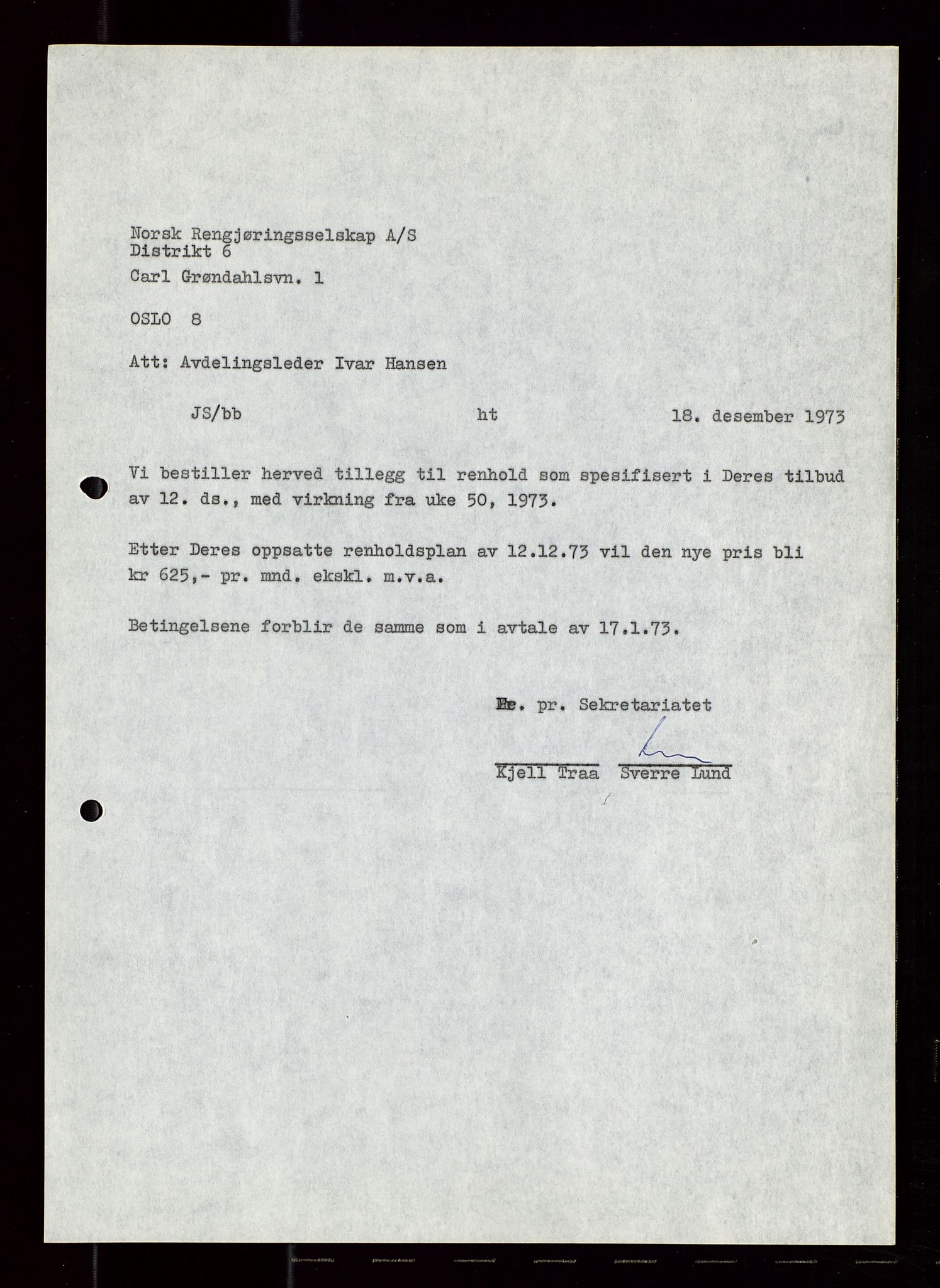 Industridepartementet, Oljekontoret, AV/SAST-A-101348/Di/L0002: DWP, måneds- kvartals- halvårs- og årsrapporter, økonomi, personell, div., 1972-1974, p. 496