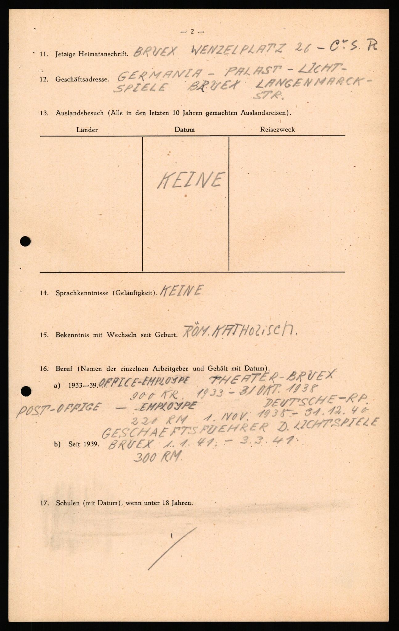 Forsvaret, Forsvarets overkommando II, AV/RA-RAFA-3915/D/Db/L0041: CI Questionaires.  Diverse nasjonaliteter., 1945-1946, p. 312