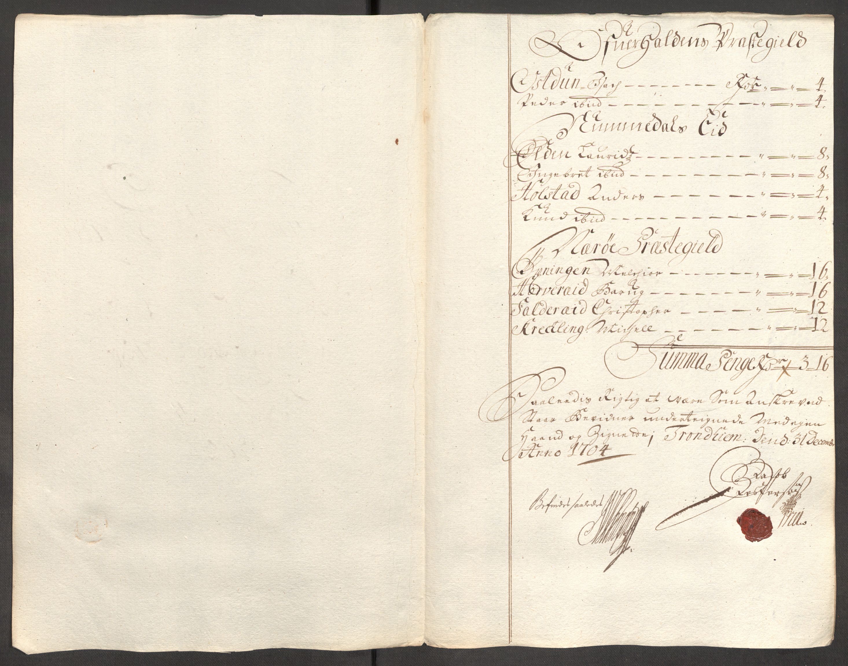 Rentekammeret inntil 1814, Reviderte regnskaper, Fogderegnskap, RA/EA-4092/R64/L4428: Fogderegnskap Namdal, 1703-1704, p. 269