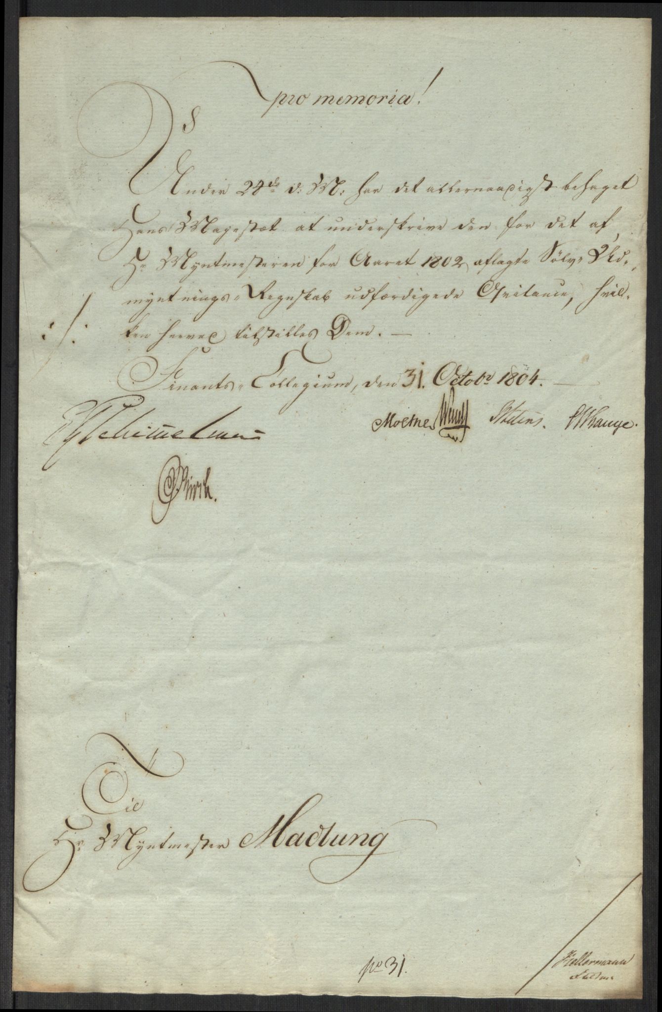 Rentekammeret inntil 1814, Realistisk ordnet avdeling, AV/RA-EA-4070/Oa/L0008: [Y6]: Embetsbrev til myntmesteren på Kongsberg (1797-1806 og 1808-1813), 1797-1813, p. 168