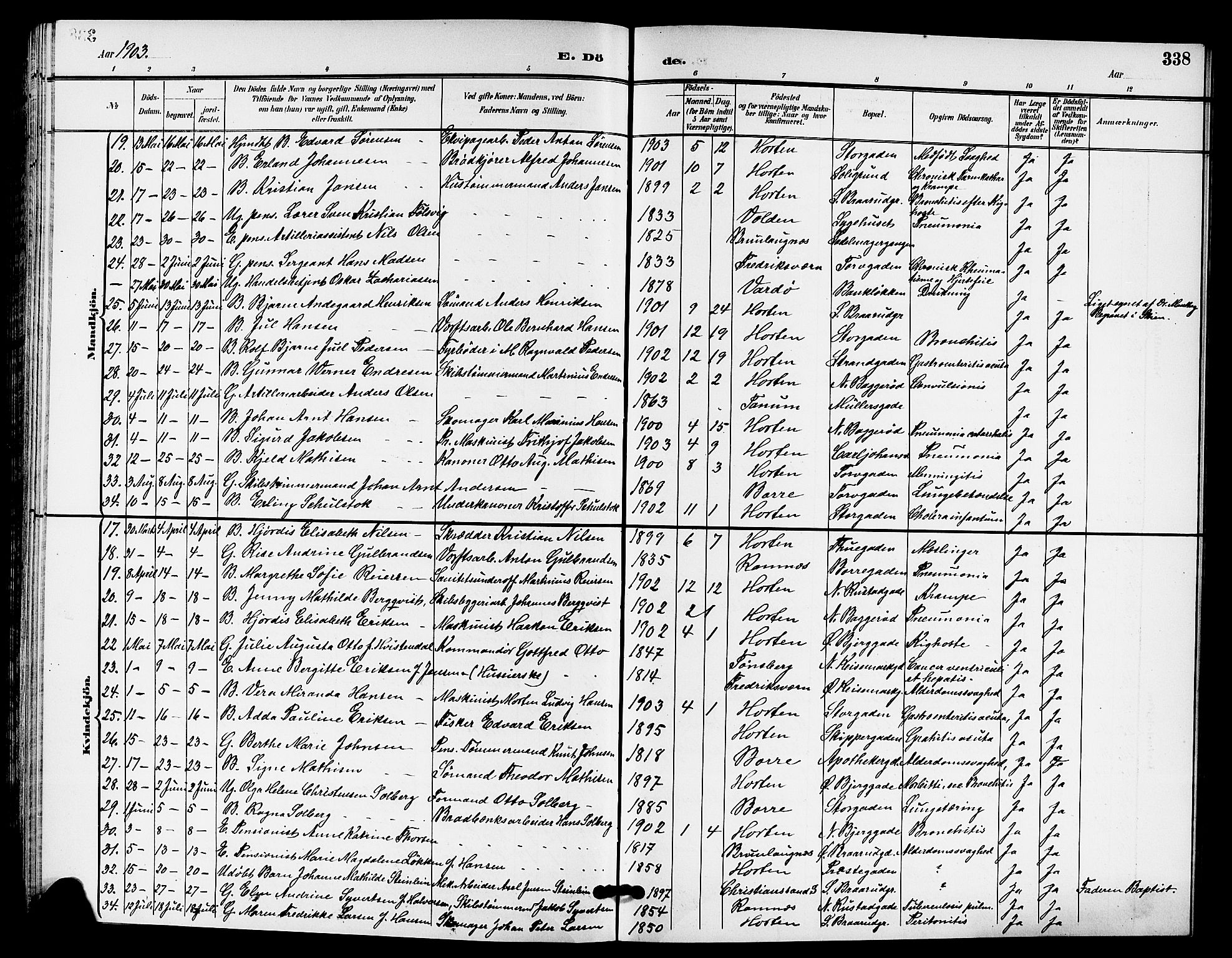 Horten kirkebøker, AV/SAKO-A-348/G/Ga/L0006: Parish register (copy) no. 6, 1896-1904, p. 338