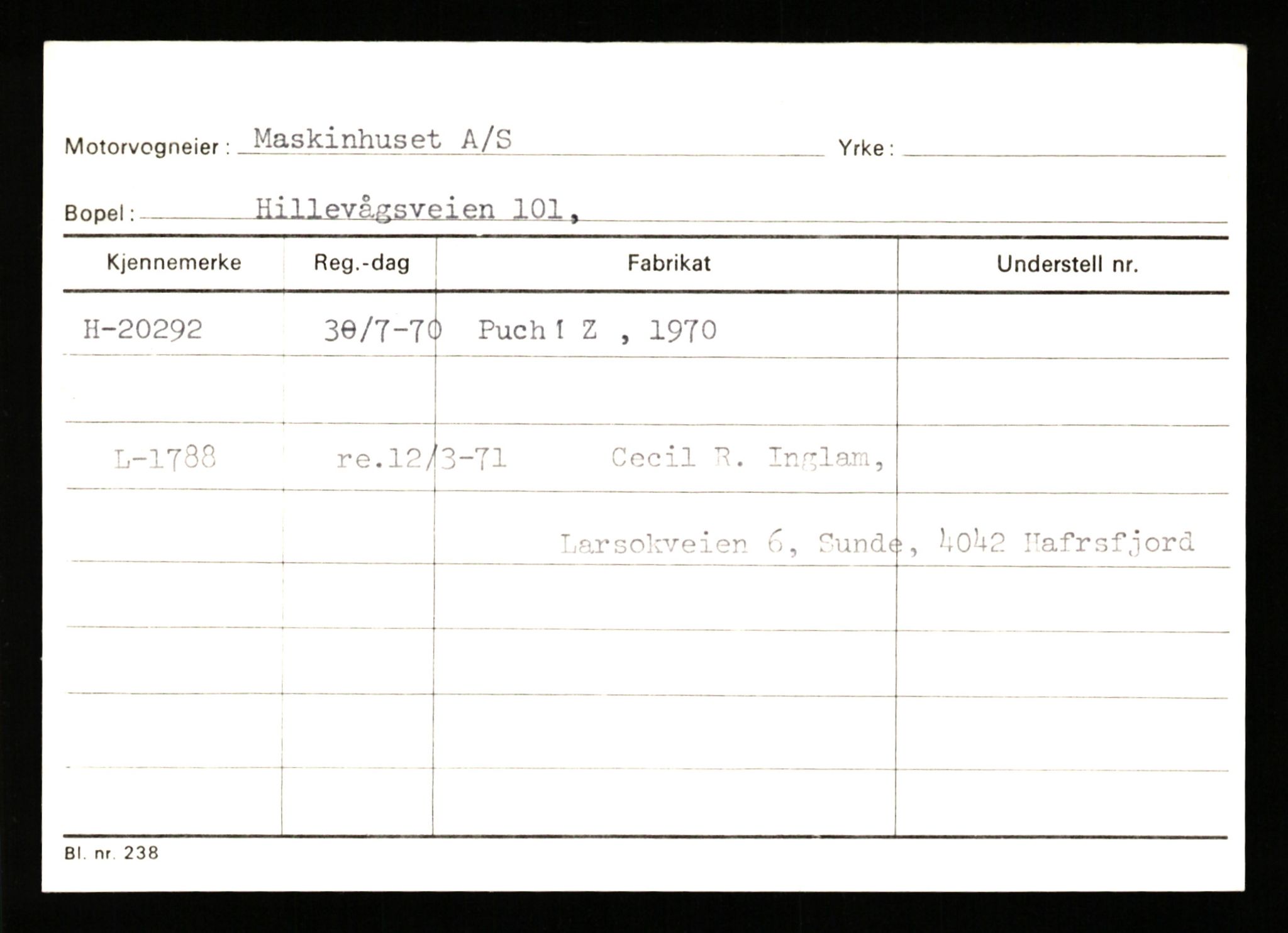 Stavanger trafikkstasjon, AV/SAST-A-101942/0/G/L0004: Registreringsnummer: 15497 - 22957, 1930-1971, p. 2160