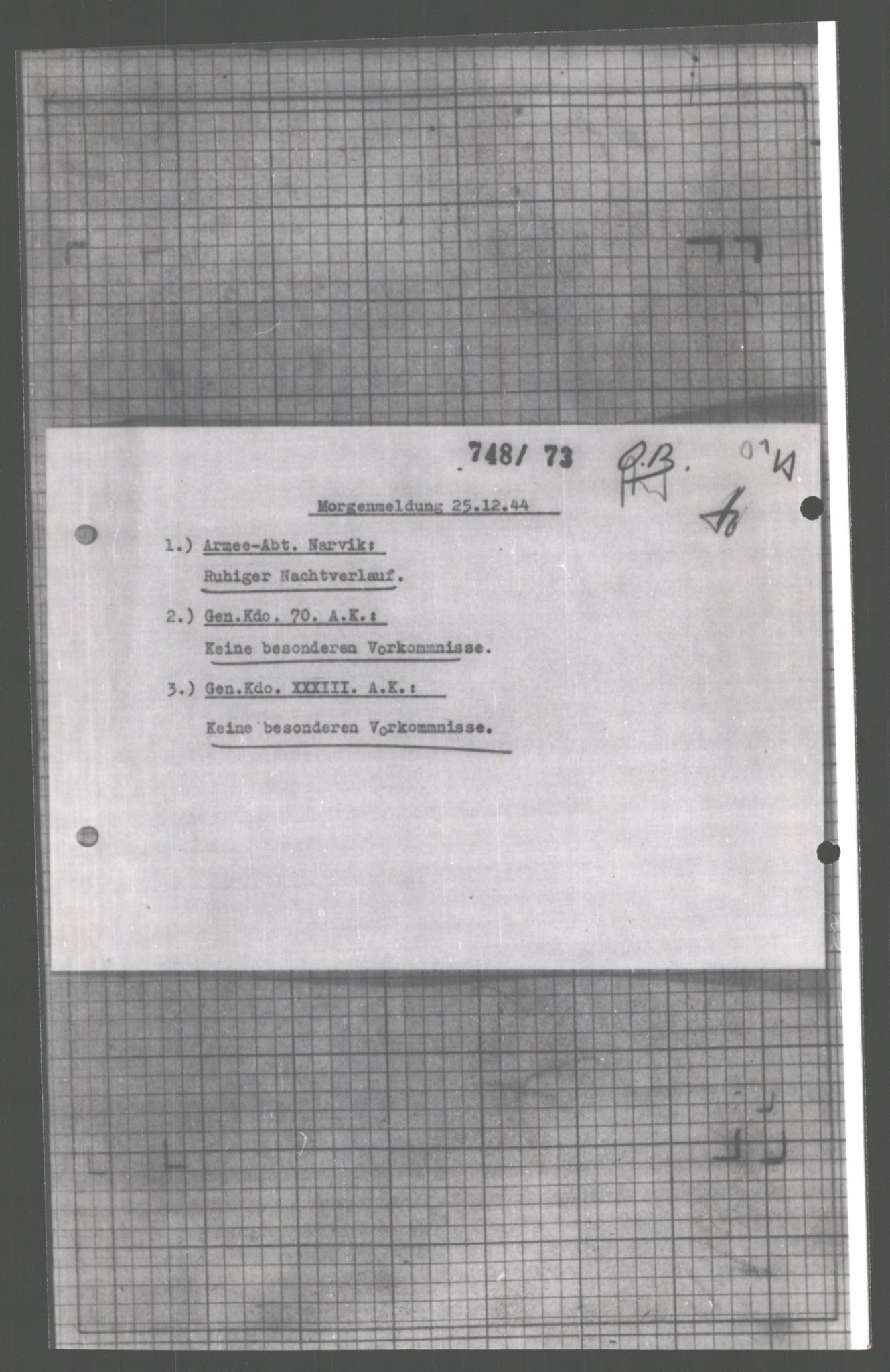 Forsvarets Overkommando. 2 kontor. Arkiv 11.4. Spredte tyske arkivsaker, AV/RA-RAFA-7031/D/Dar/Dara/L0005: Krigsdagbøker for 20. Gebirgs-Armee-Oberkommando (AOK 20), 1942-1944, p. 499