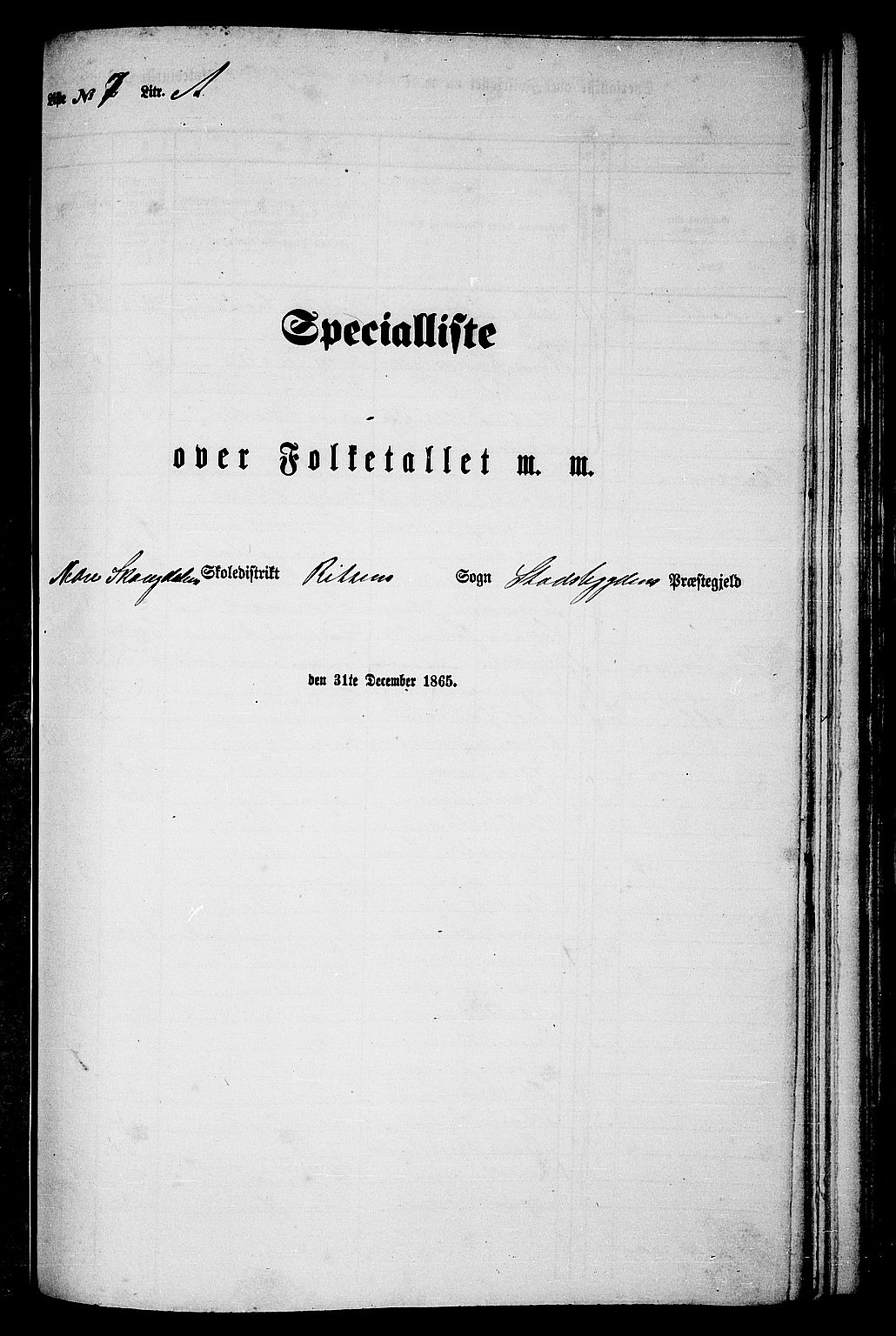 RA, 1865 census for Stadsbygd, 1865, p. 136