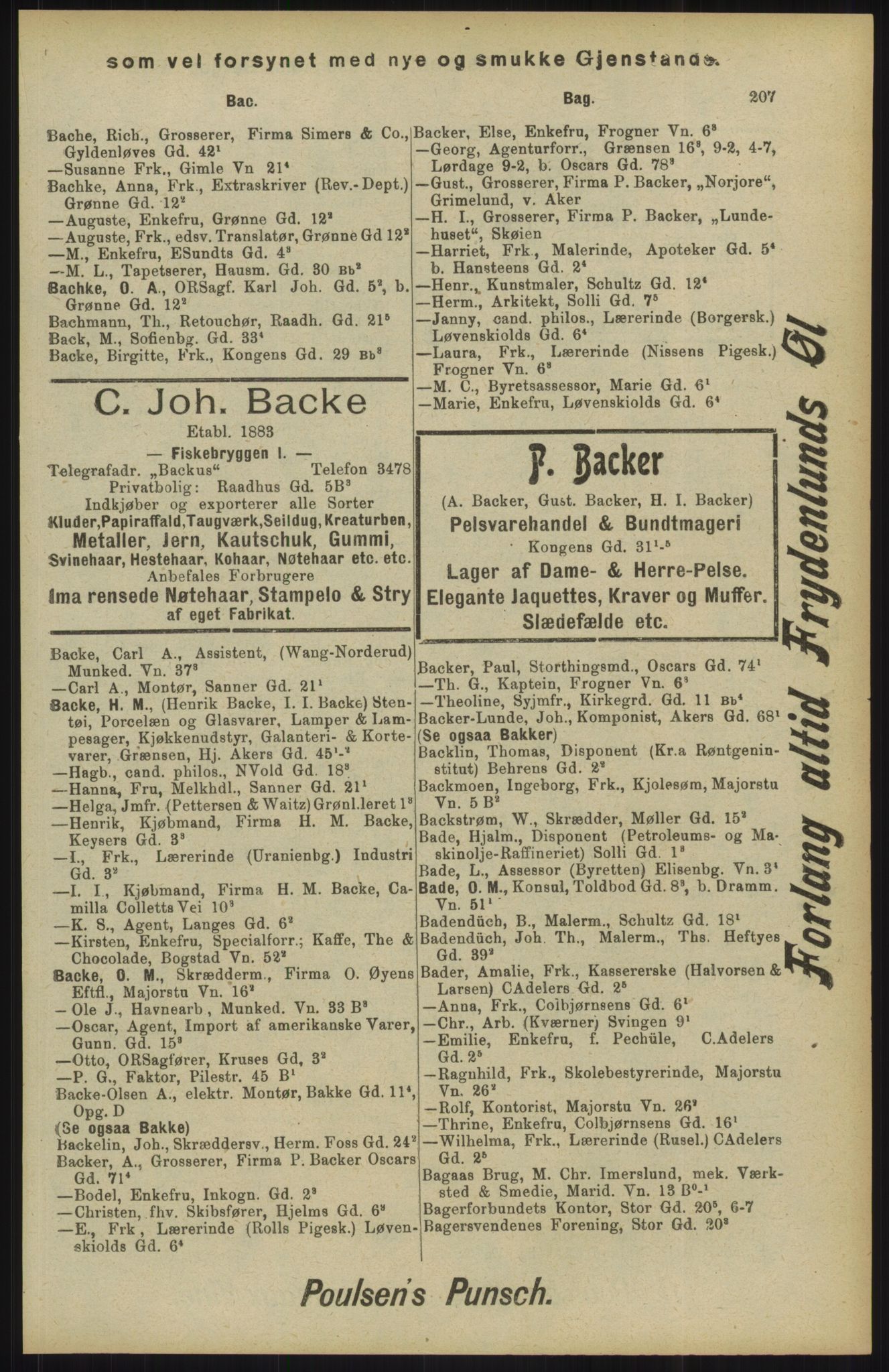Kristiania/Oslo adressebok, PUBL/-, 1904, p. 207