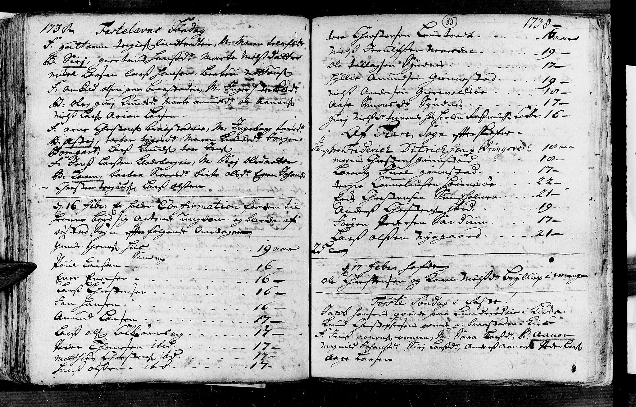 Øyestad sokneprestkontor, AV/SAK-1111-0049/F/Fa/L0004: Parish register (official) no. A 4, 1730-1750, p. 85