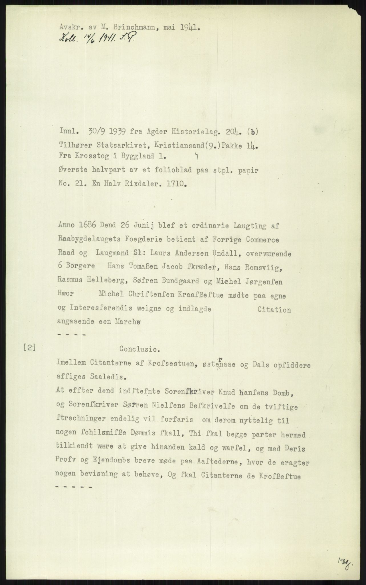Samlinger til kildeutgivelse, Diplomavskriftsamlingen, AV/RA-EA-4053/H/Ha, p. 3451