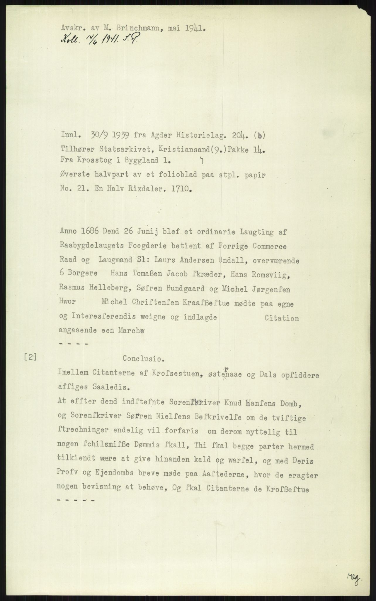 Samlinger til kildeutgivelse, Diplomavskriftsamlingen, AV/RA-EA-4053/H/Ha, p. 3451