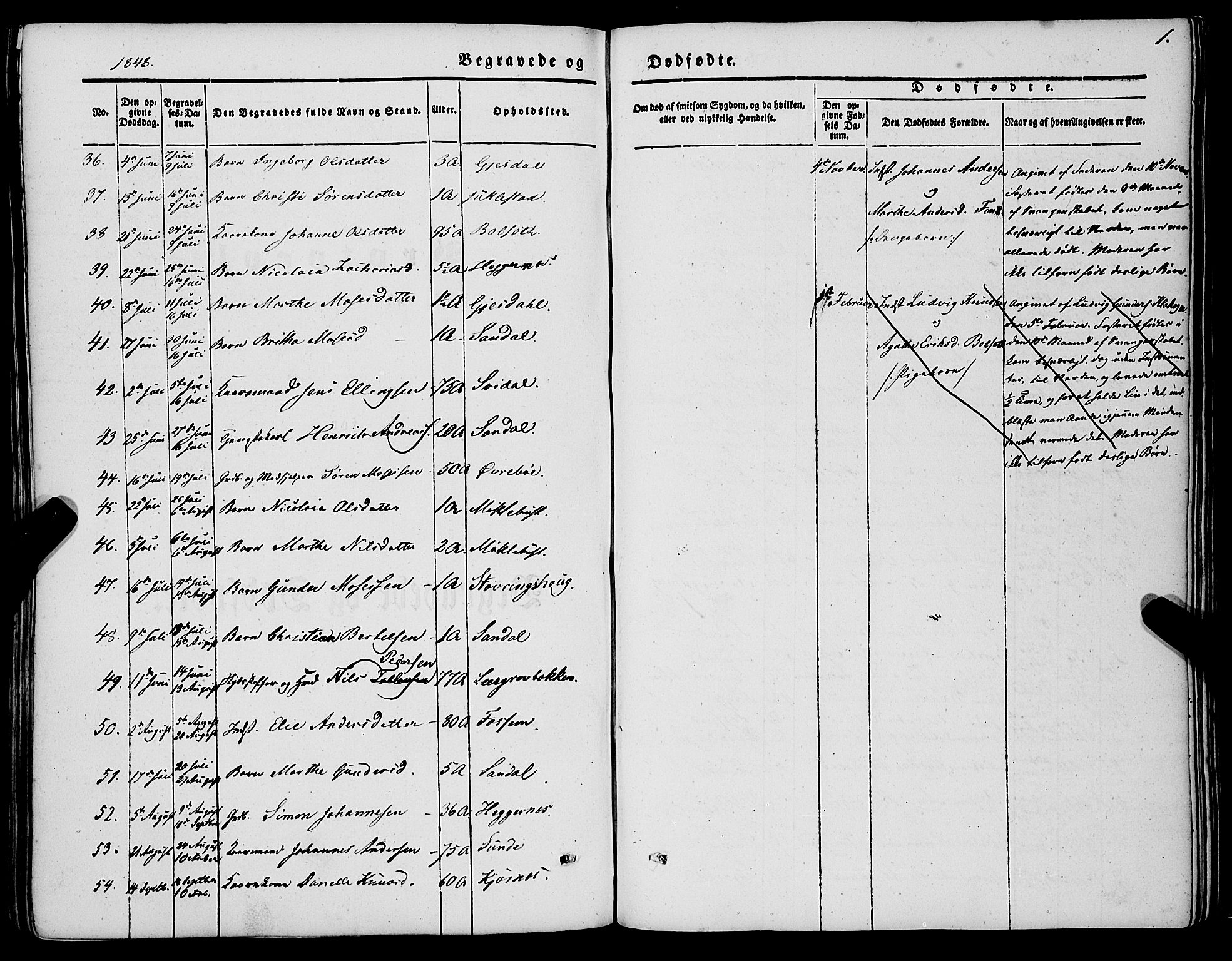 Jølster sokneprestembete, AV/SAB-A-80701/H/Haa/Haaa/L0010: Parish register (official) no. A 10, 1847-1865, p. 1