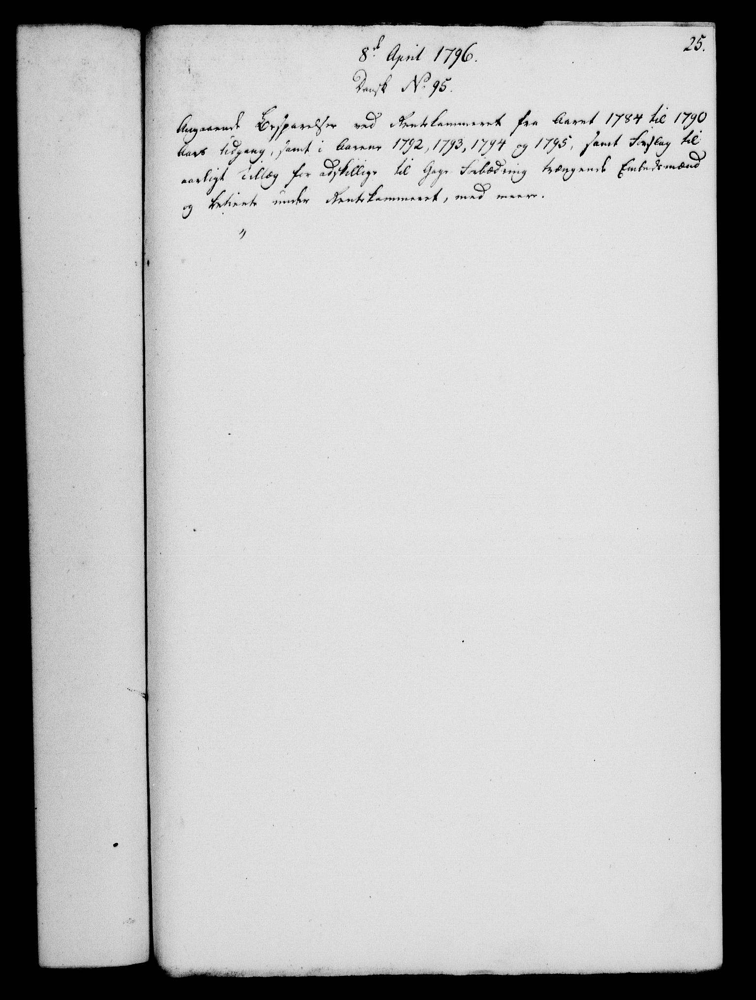 Rentekammeret, Kammerkanselliet, RA/EA-3111/G/Gf/Gfa/L0078: Norsk relasjons- og resolusjonsprotokoll (merket RK 52.78), 1796, p. 149