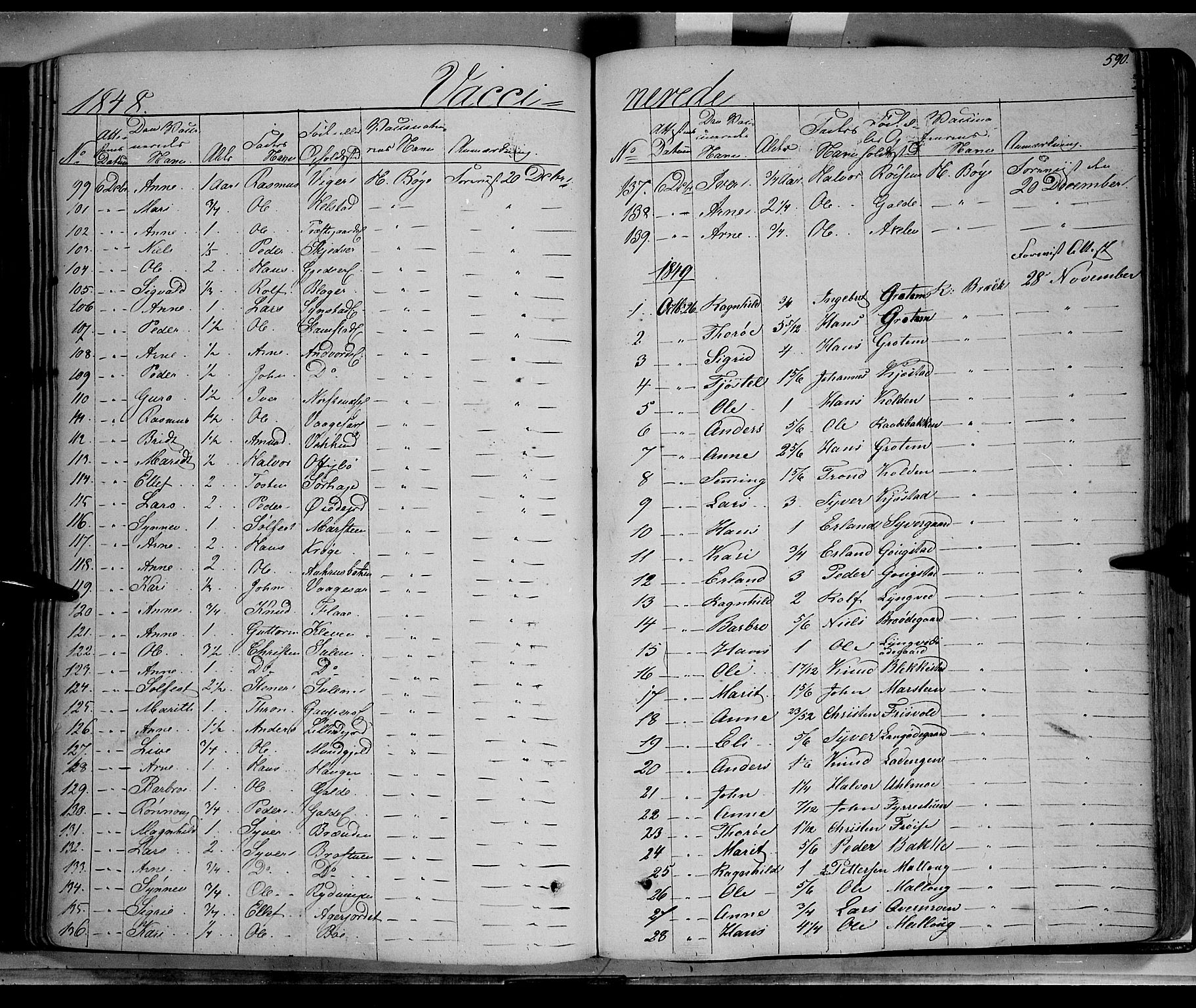 Lom prestekontor, SAH/PREST-070/K/L0006: Parish register (official) no. 6B, 1837-1863, p. 590