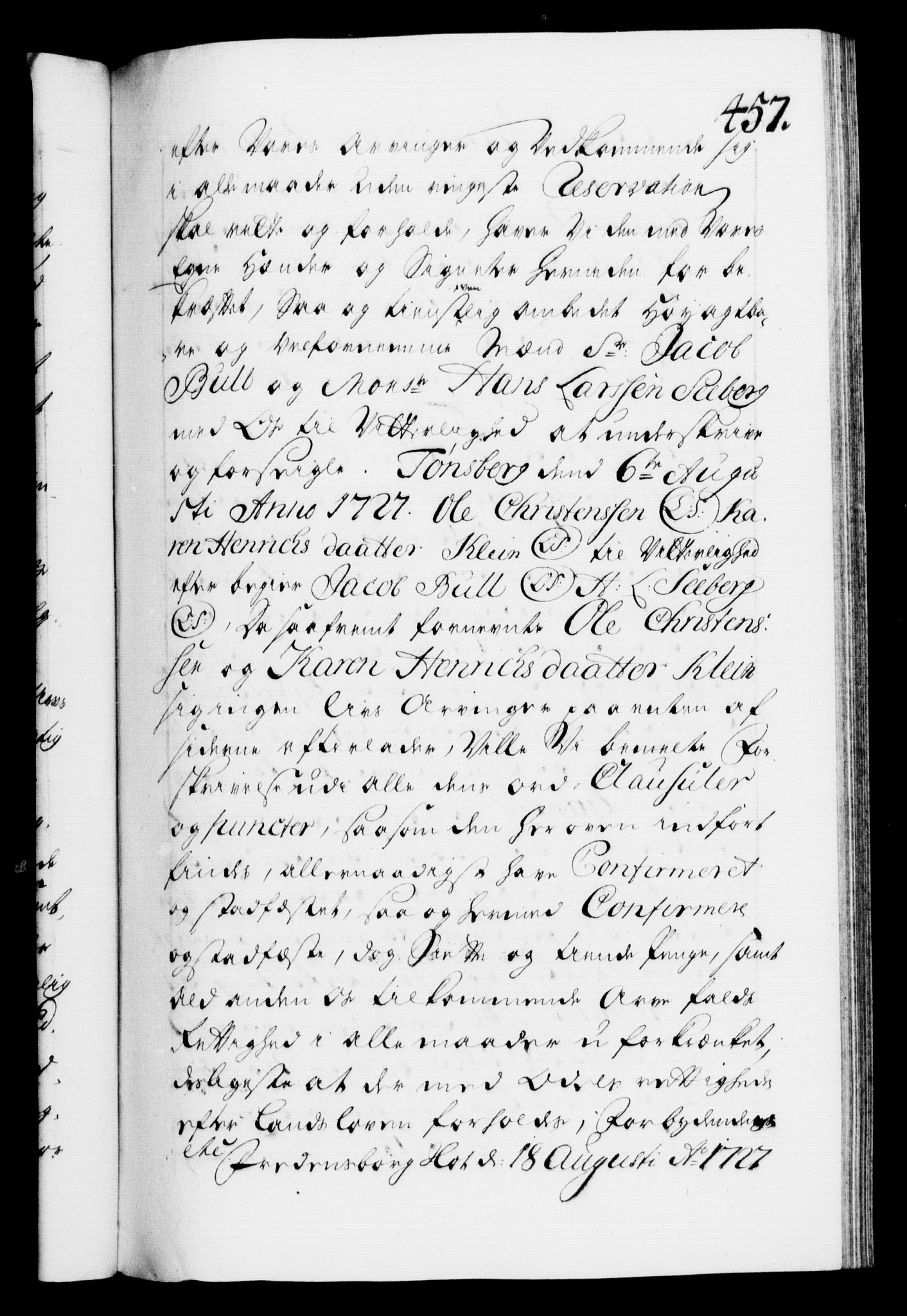 Danske Kanselli 1572-1799, AV/RA-EA-3023/F/Fc/Fca/Fcaa/L0025: Norske registre, 1726-1728, p. 457a