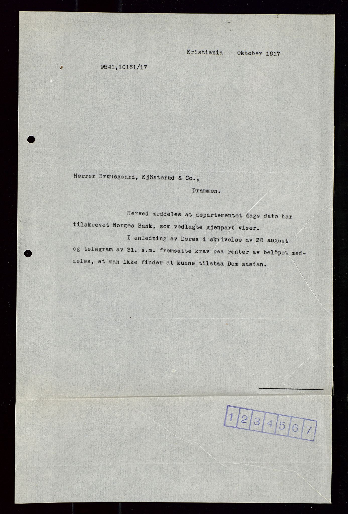 Pa 1521 - A/S Norske Shell, AV/SAST-A-101915/E/Ea/Eaa/L0020: Sjefskorrespondanse, 1917, p. 31