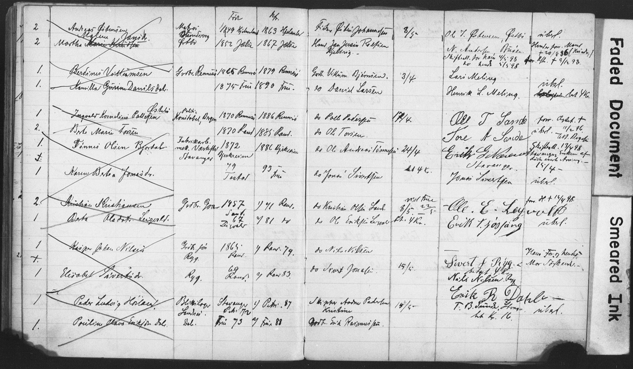 Hetland sokneprestkontor, AV/SAST-A-101826/70/705BA/L0002: Banns register no. 2, 1890-1898